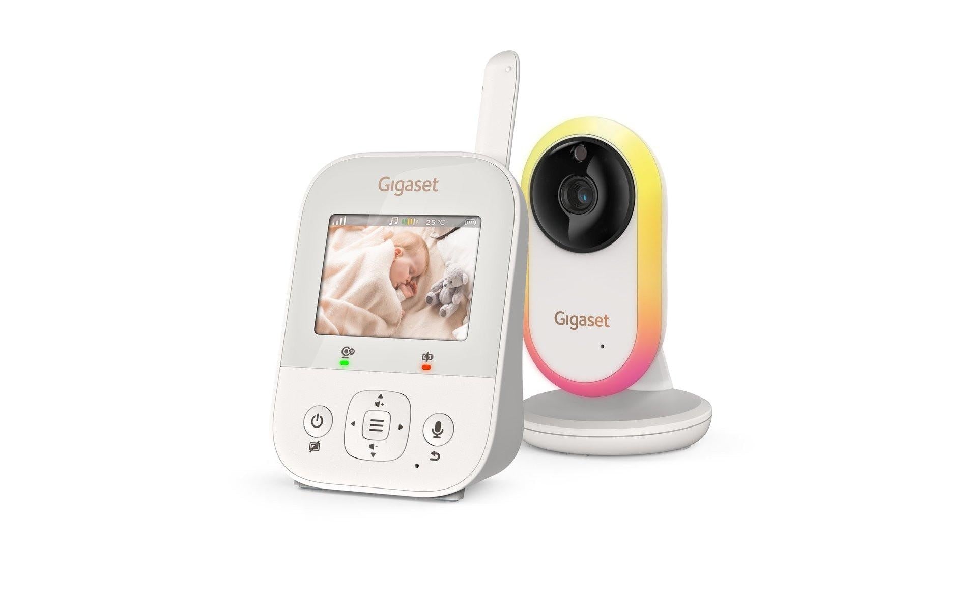 Gigaset Baby 300 Video – Babyphone, Video, FHSS, Akkubetrieb, Reichweite bis 300 m, Creme/Weiss