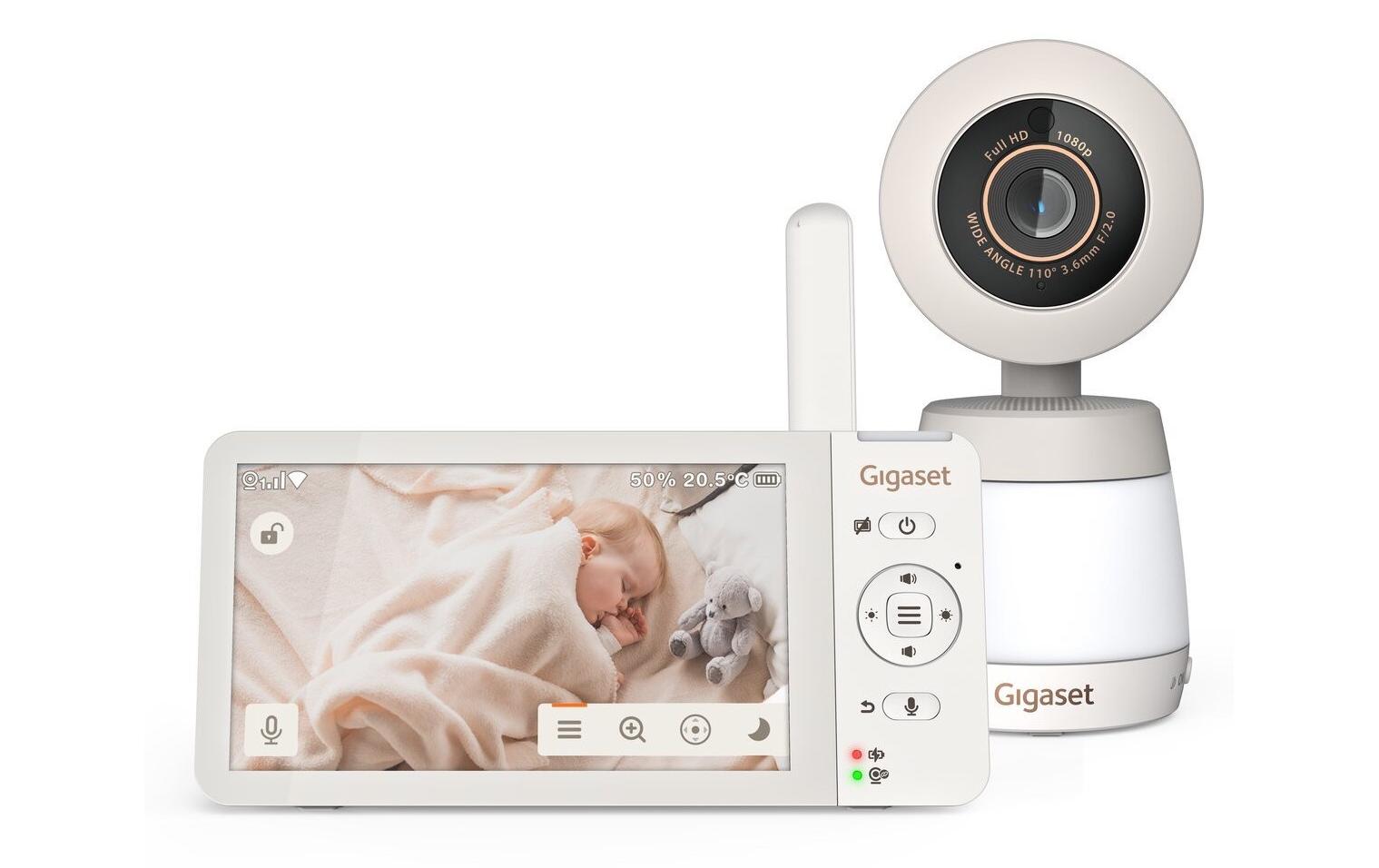 Gigaset Baby 700 Connected Babyphone – Video, Audio – WLAN – Akku – Display – Temperatur & Feuchte