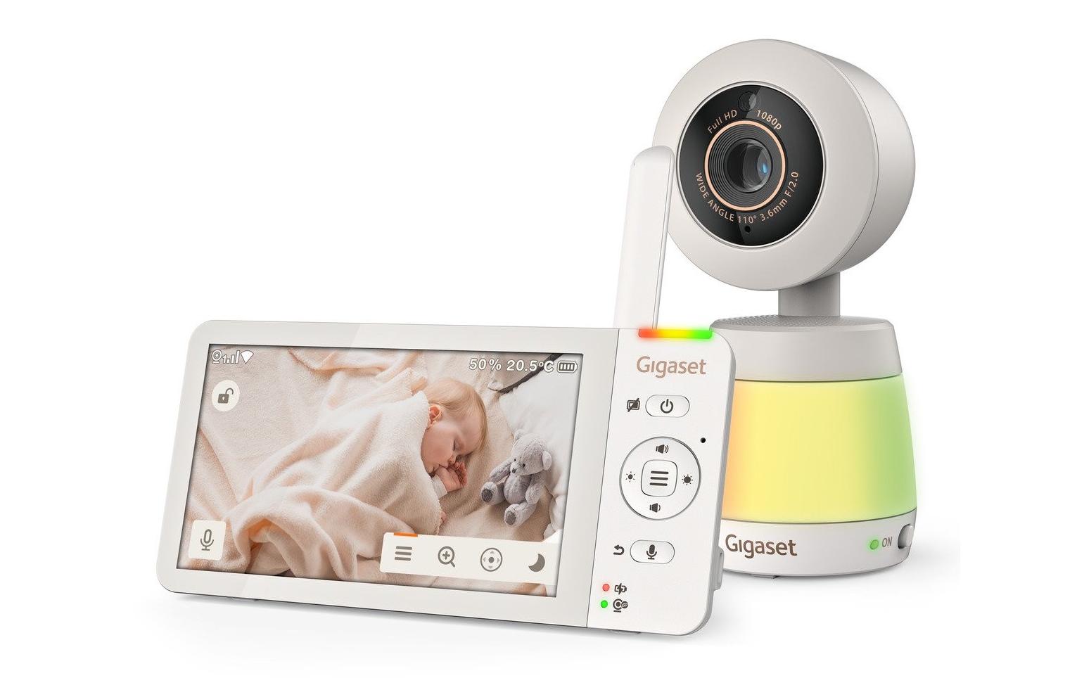 Gigaset Baby 700 Connected Babyphone – Video, Audio – WLAN – Akku – Display – Temperatur & Feuchte