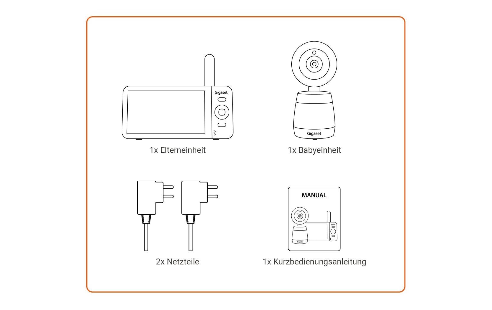 Gigaset Baby 700 Connected Babyphone – Video, Audio – WLAN – Akku – Display – Temperatur & Feuchte