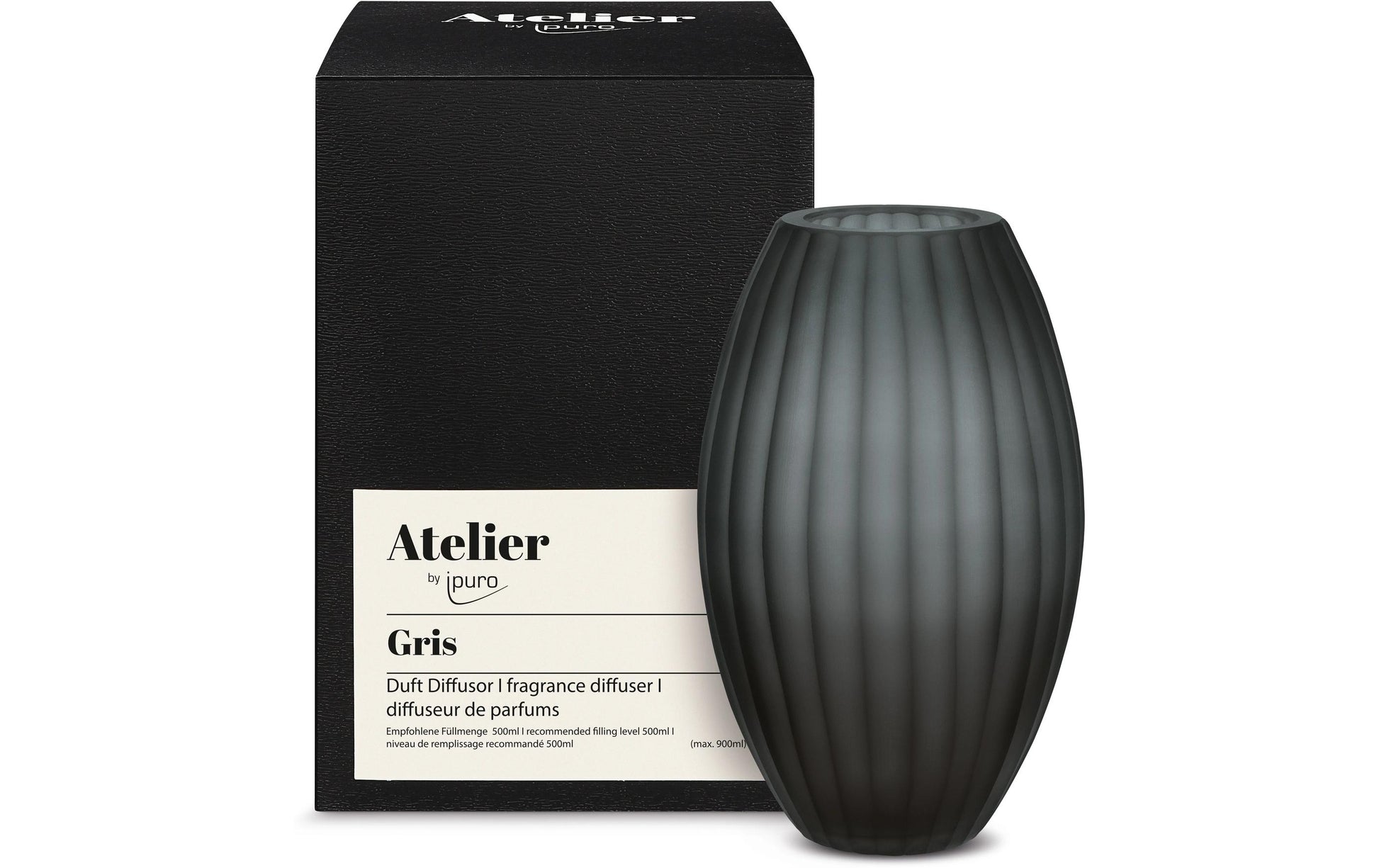 ipuro Duftvase ATELIER grau mittel – 900 ml