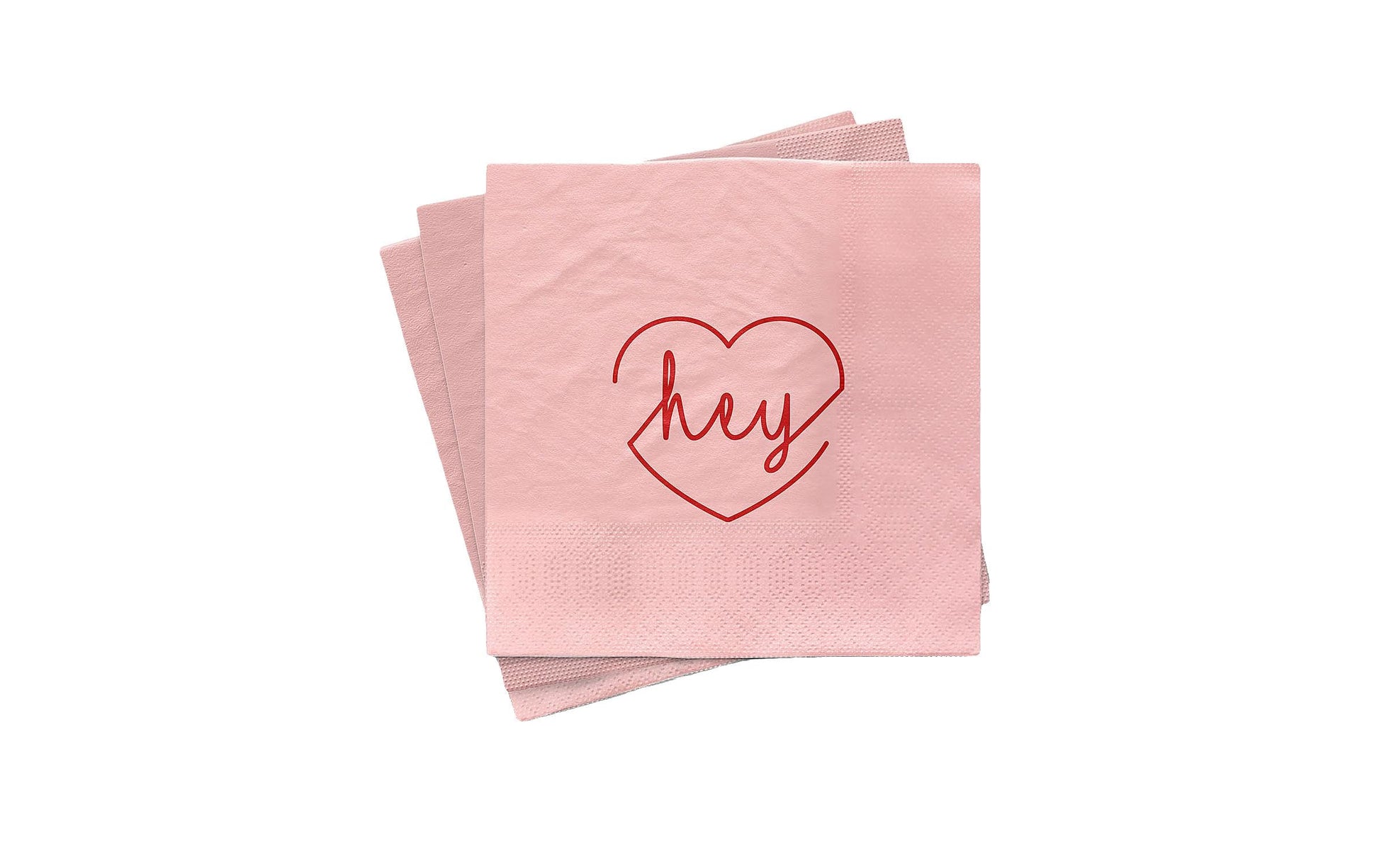 Chic-mic Servietten, Bambuspapier, Herz, 33 × 33 cm, Rosa – 1 Stk.