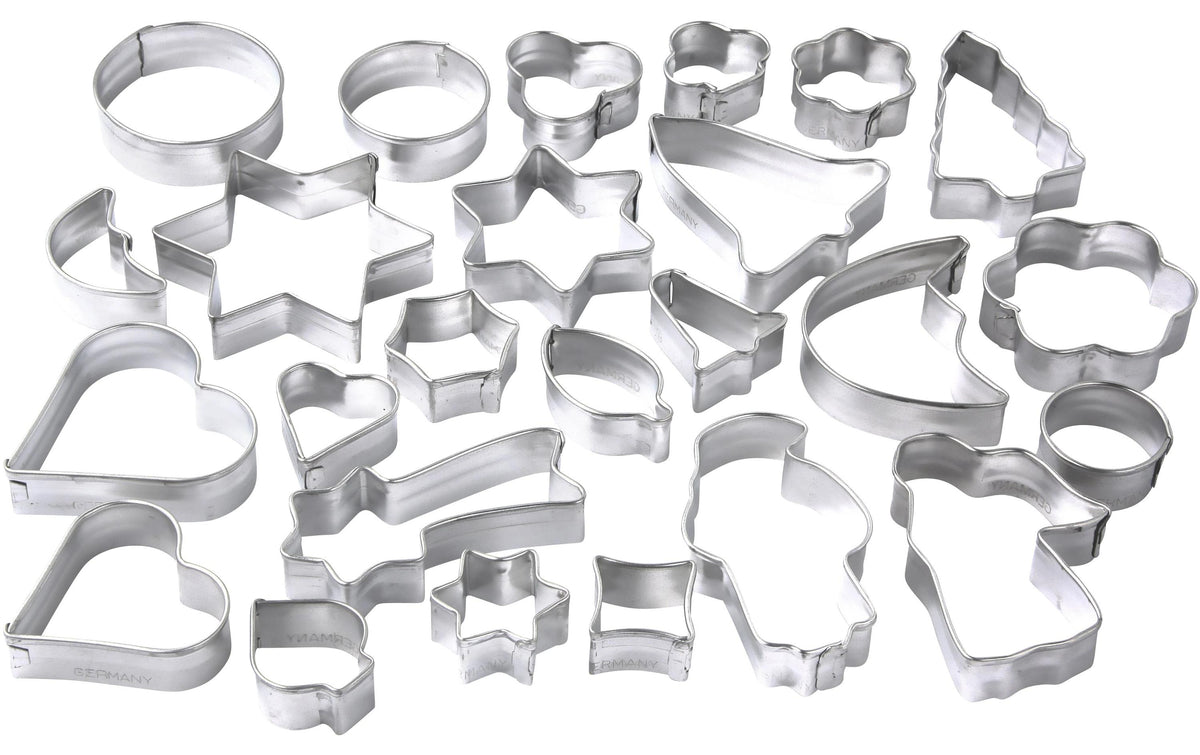 Zenker Ausstecher-Set Weihnachten, 25-teilig, Metall, Silber