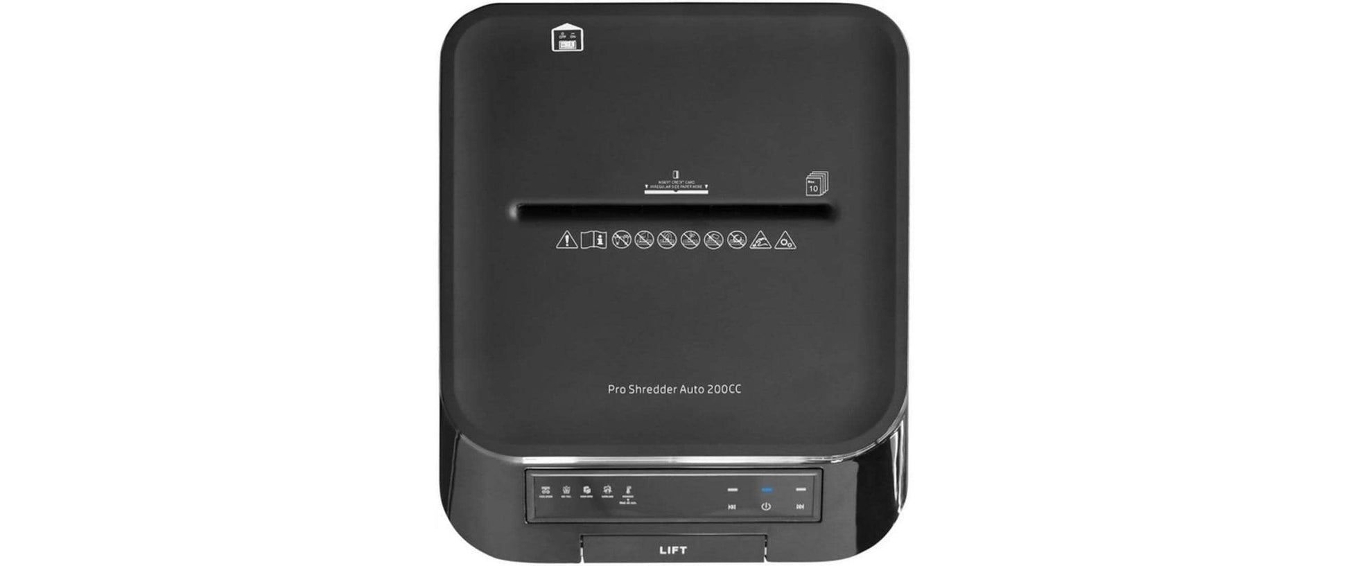 HP ProShred 200CC – Aktenvernichter mit Autofeed 200 Blatt, DIN P-4, Partikelschnitt 4 × 20 mm, 32,2 l