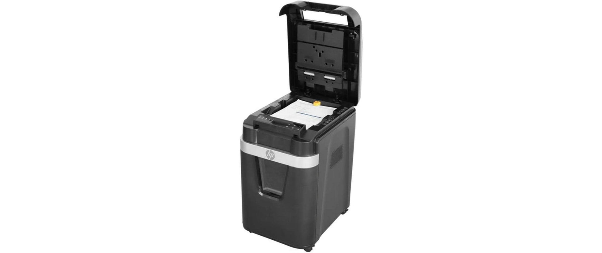 HP ProShred 200CC – Aktenvernichter mit Autofeed 200 Blatt, DIN P-4, Partikelschnitt 4 × 20 mm, 32,2 l