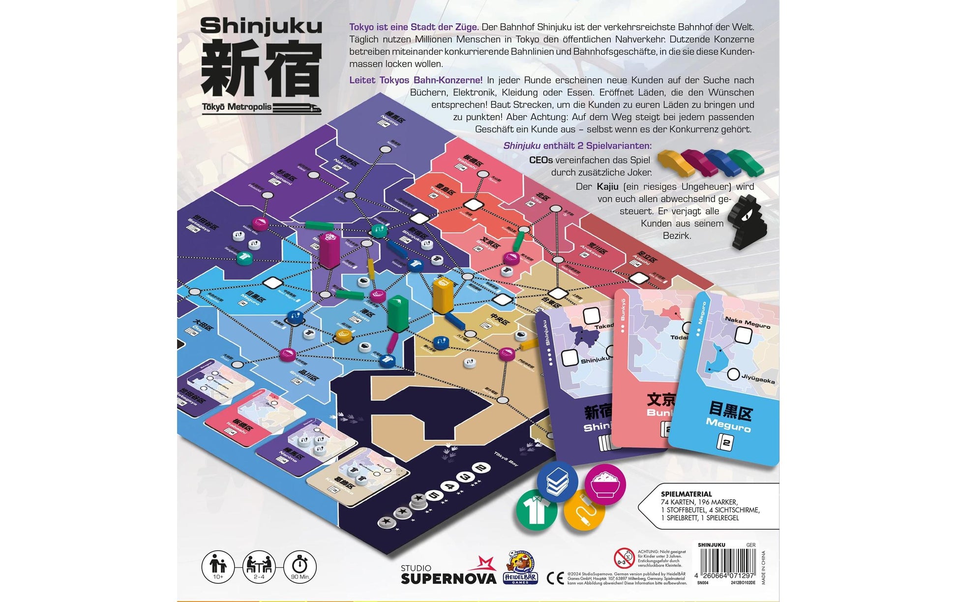Heidelbär Shinjuku – Kartenspiel, 2–4 Spieler, ab 10 Jahren, 60 Min., DE