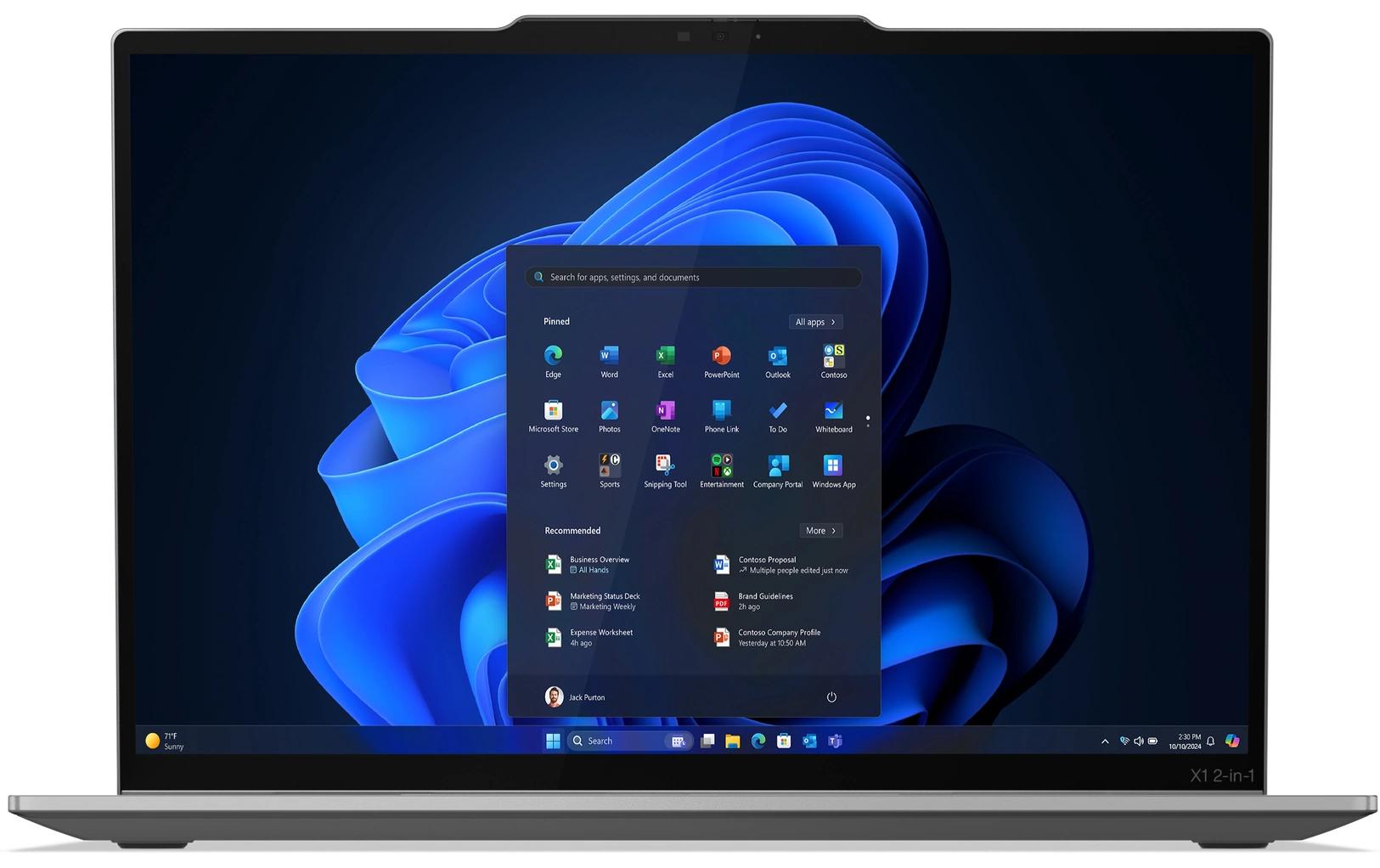 Lenovo ThinkPad X1 2-in-1 Gen 10 – Windows 11 Pro, Tastaturlayout QWERTZ (CH)