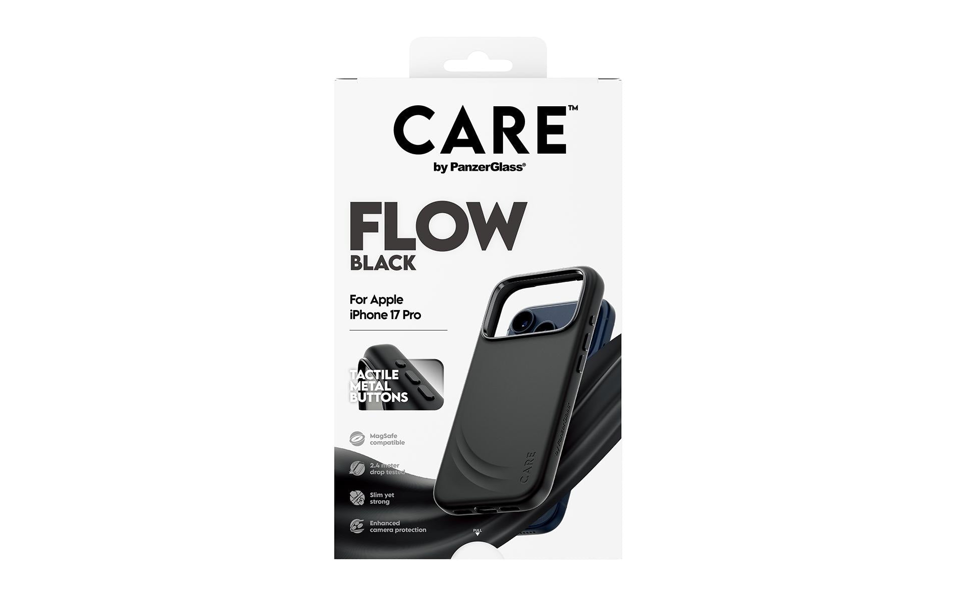 PanzerGlass Backcover – für Apple iPhone 17 Pro – schwarz – Silikon – MagSafe-kompatibel