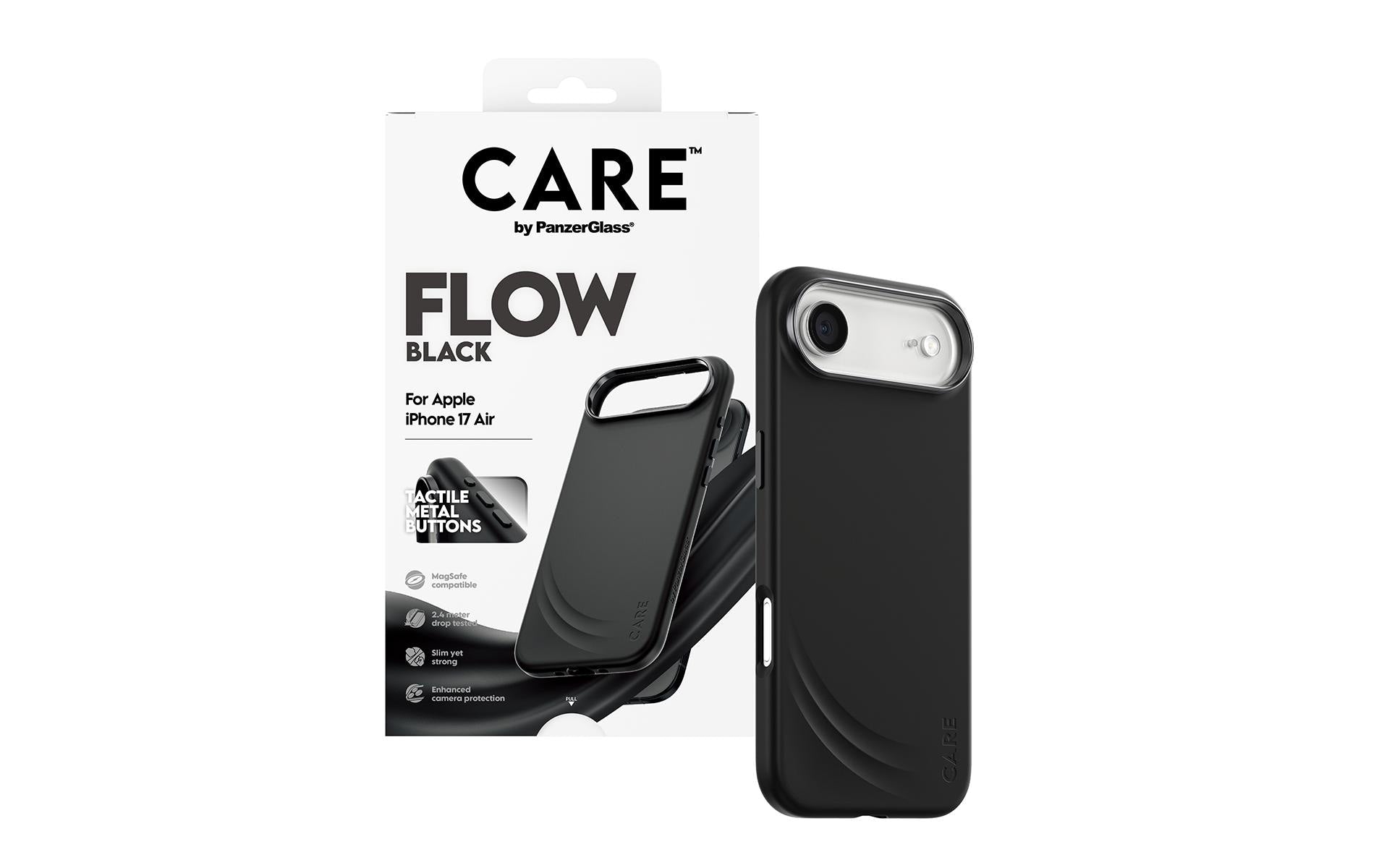 PanzerGlass Backcover Feature FLOW – für Apple iPhone 17 Air – gelb – Silikon – MagSafe-kompatibel