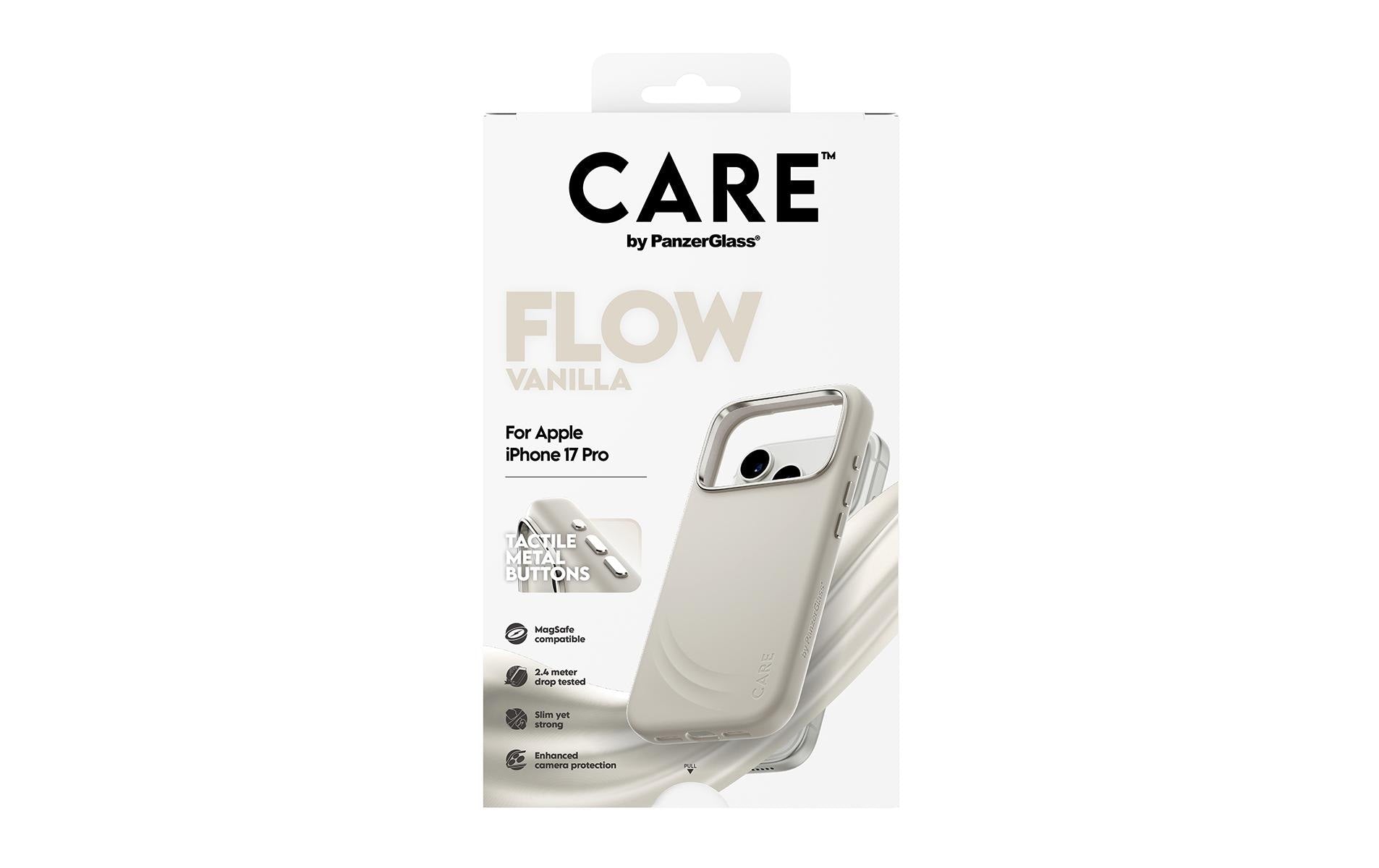 PanzerGlass Backcover FLOW – für Apple iPhone 17 Pro – gelb – Silikon – MagSafe-kompatibel