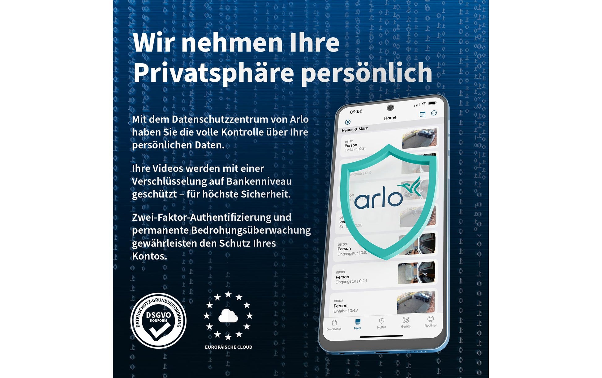 Arlo VMC3270 IP-Kamera – 3 MP, 2304×1296, WLAN, Weiss, 2er-Pack