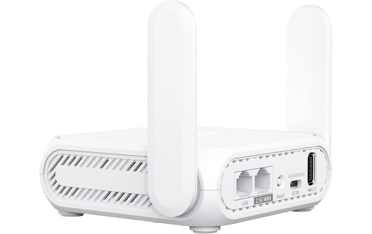 ASUS RT-BE58 Go Tragbarer Router – Wi‑Fi 7, Ethernet – DC 12 V – 120 × 210 × 85 mm