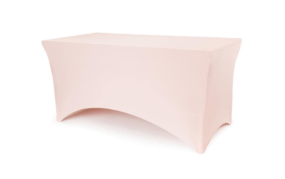 PartyDeco Polyester-Tischdecke Hellrosa – 183 × 74 cm