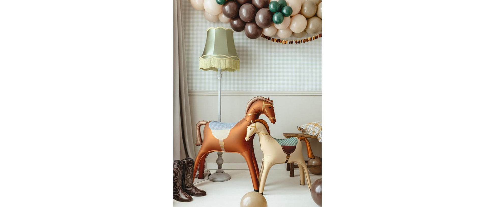 PartyDeco Folienballon – Pferd – 90 × 90 cm – Folie, mehrfarbig