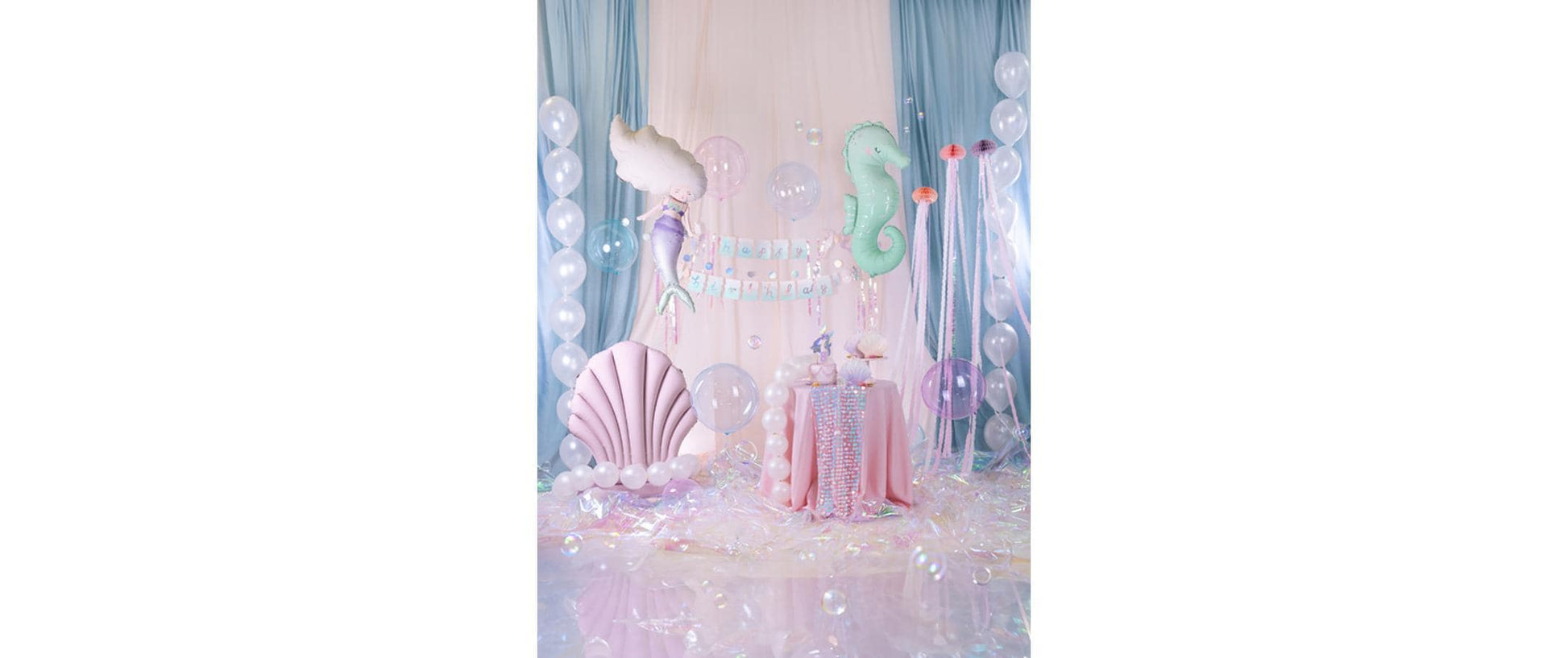 PartyDeco Luftballon Party – transparent rosa – Ø 40 cm – Folie – 1 Stk