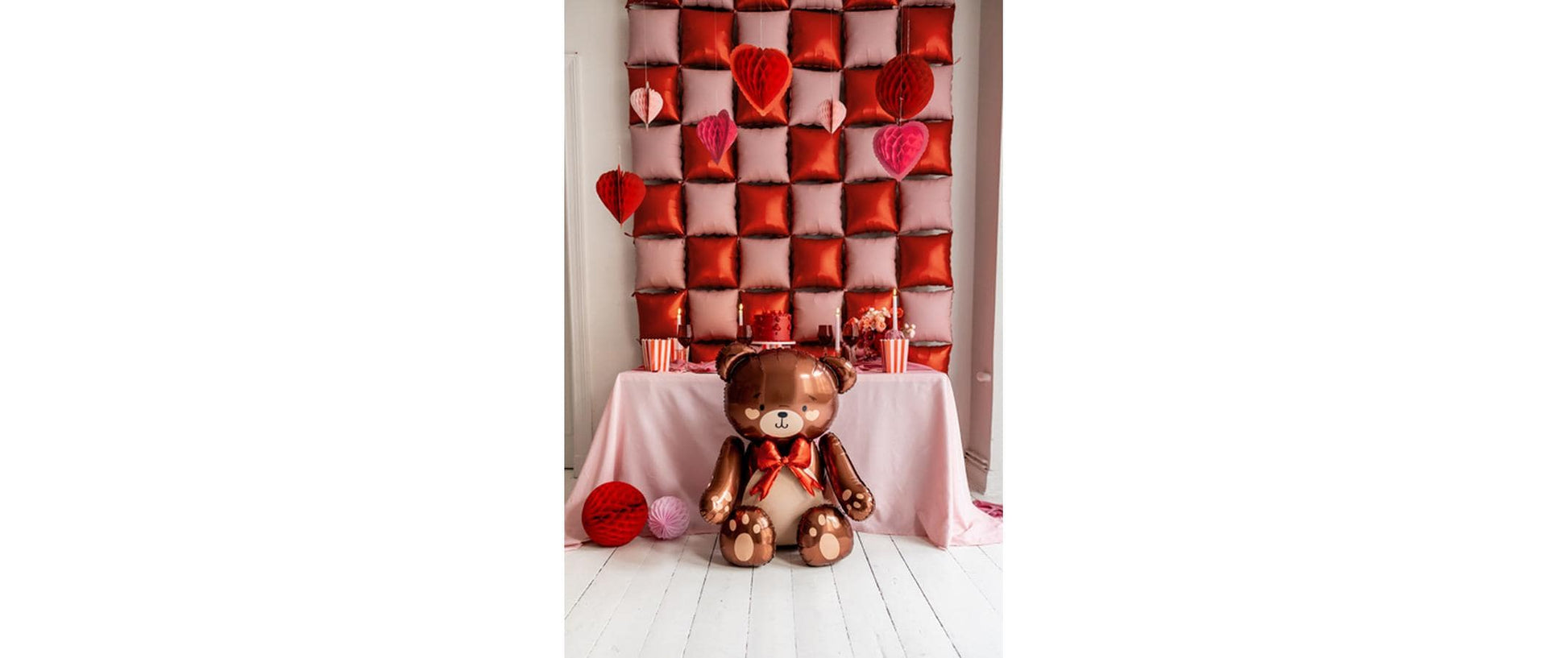 PartyDeco Folienballon Herzen – Rot – 20–30 cm – 3 Stk