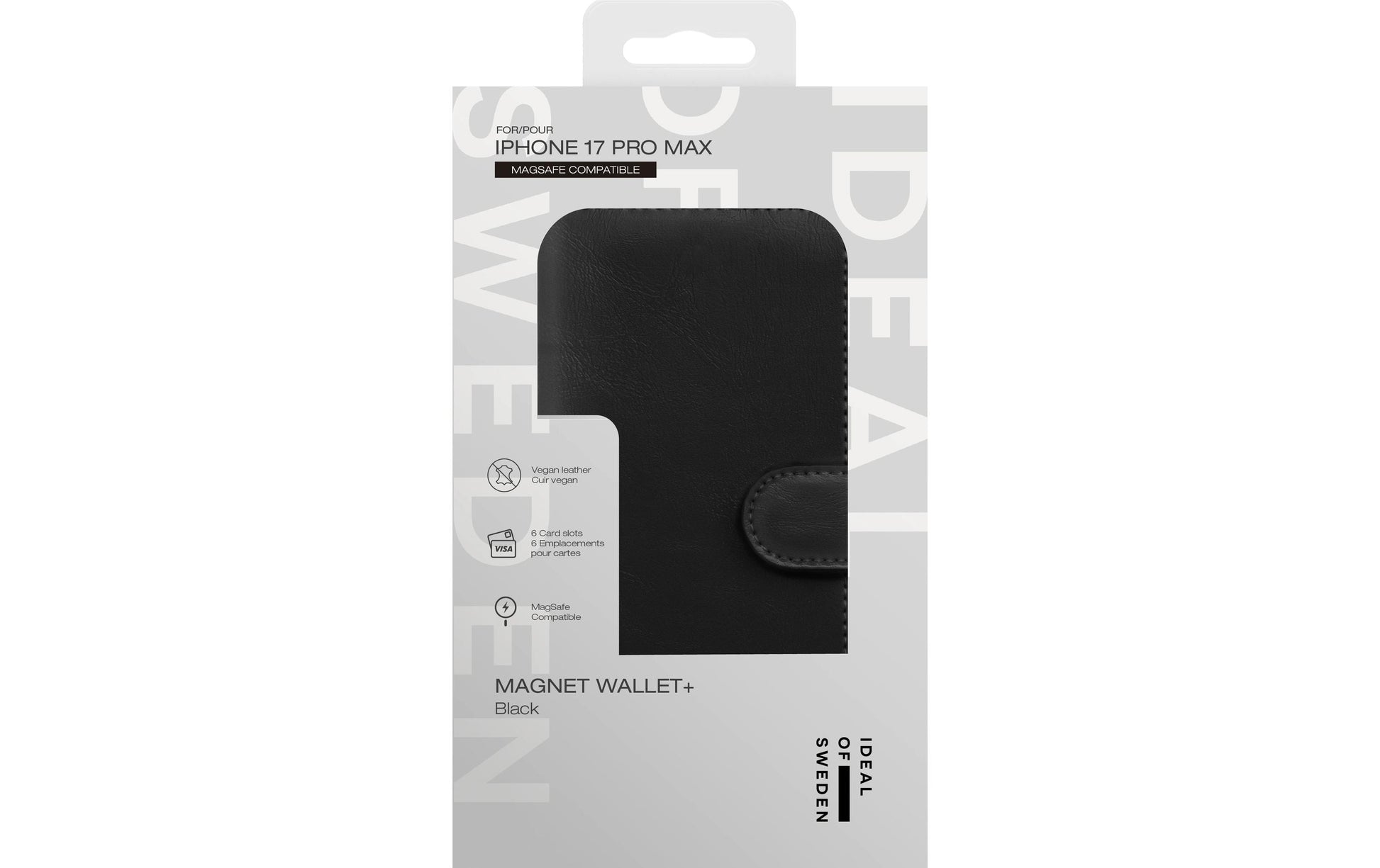 Ideal of Sweden – Booklet-Hülle – für Apple iPhone 17 Pro Max – schwarz – MagSafe-kompatibel