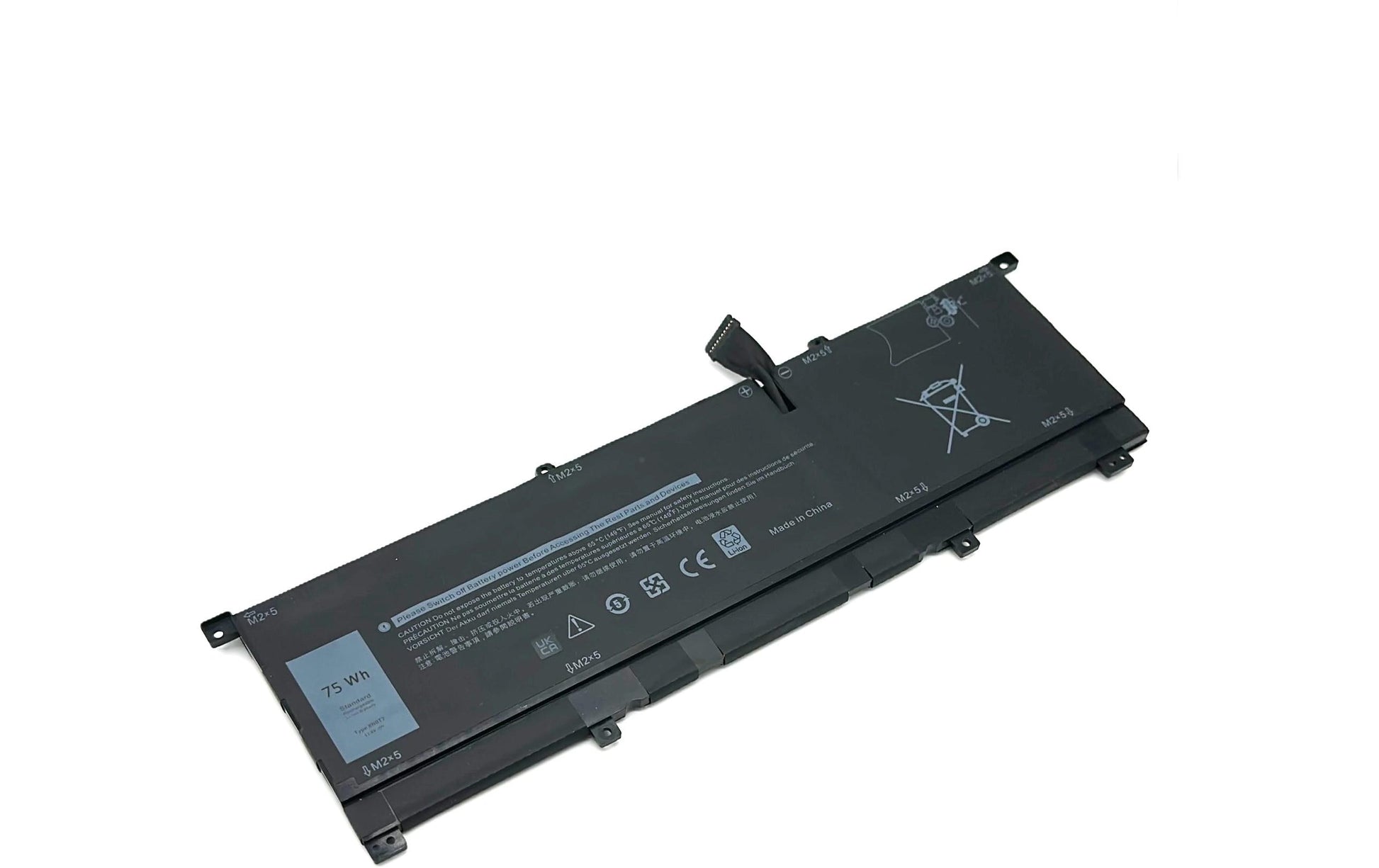 Vistaport Notebook-Akku – für Dell Precision 5530 2-in-1, Dell XPS 15 9575 2-in-1 – 71 Wh, 11,4 V – Schwarz