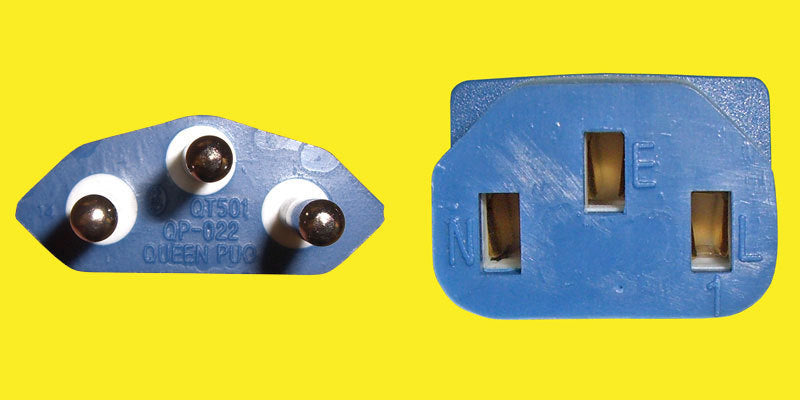 Diggelmann Netzkabel, T12 auf IEC C13, 250 V, 0,5 m, Blau, SPCBLI10-05