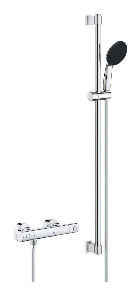 GROHE Badebatterie (Thermostat) – Messing, Chrom, Wandmontiert