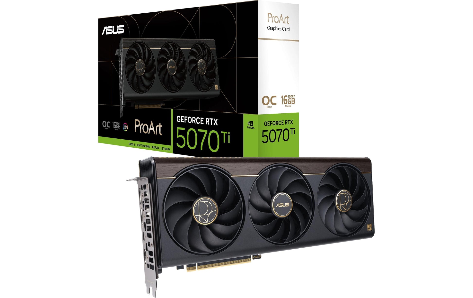 Asus ProArt RTX 5070 Ti O16G – NVIDIA GeForce RTX 5070 Ti, 16 GB GDDR7, PCIe 5.0