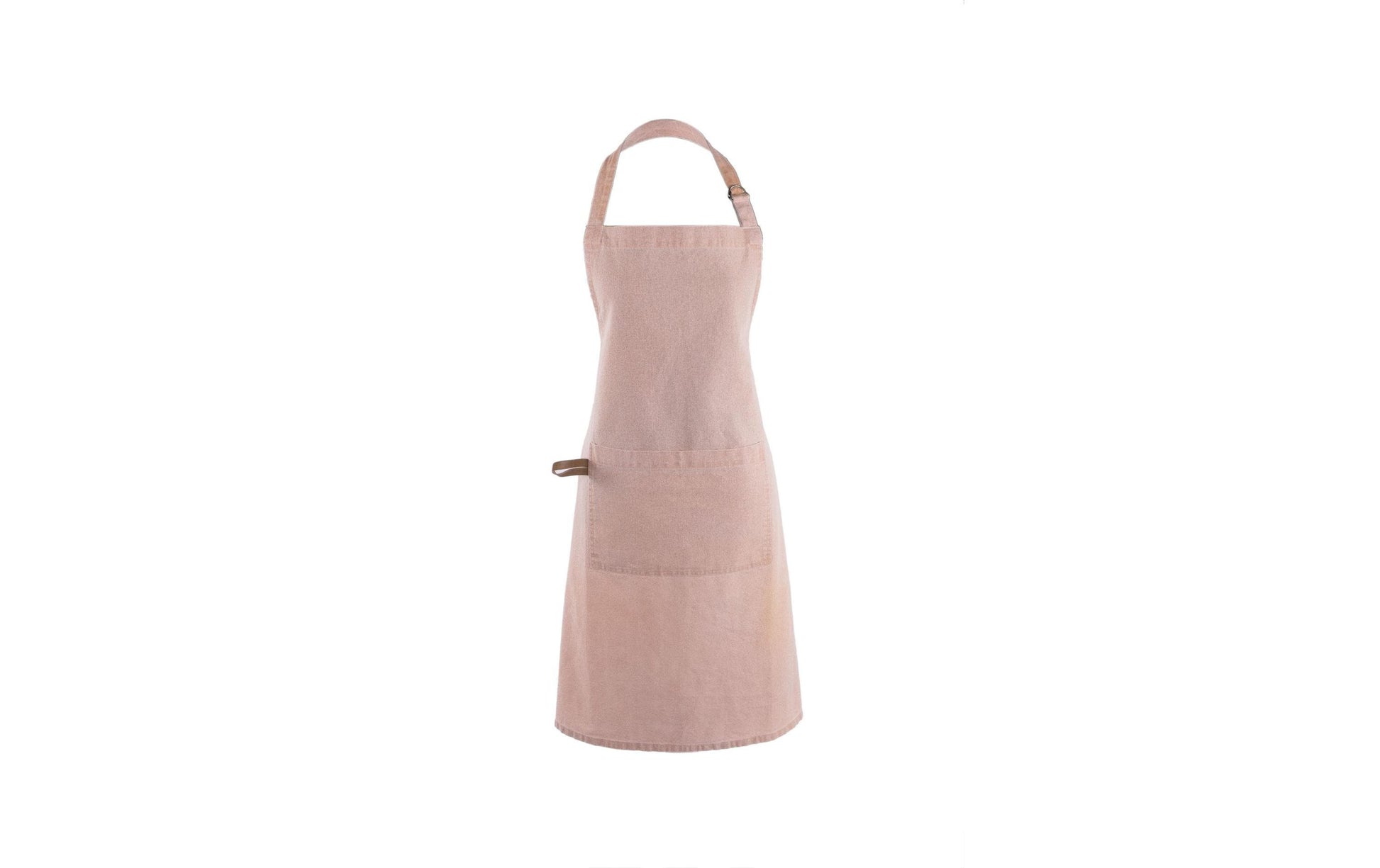 Tiseco Kochschürze Myrna – mit Tasche, maschinenwaschbar – Bio-Baumwolle – Rosa – 74 × 85 cm