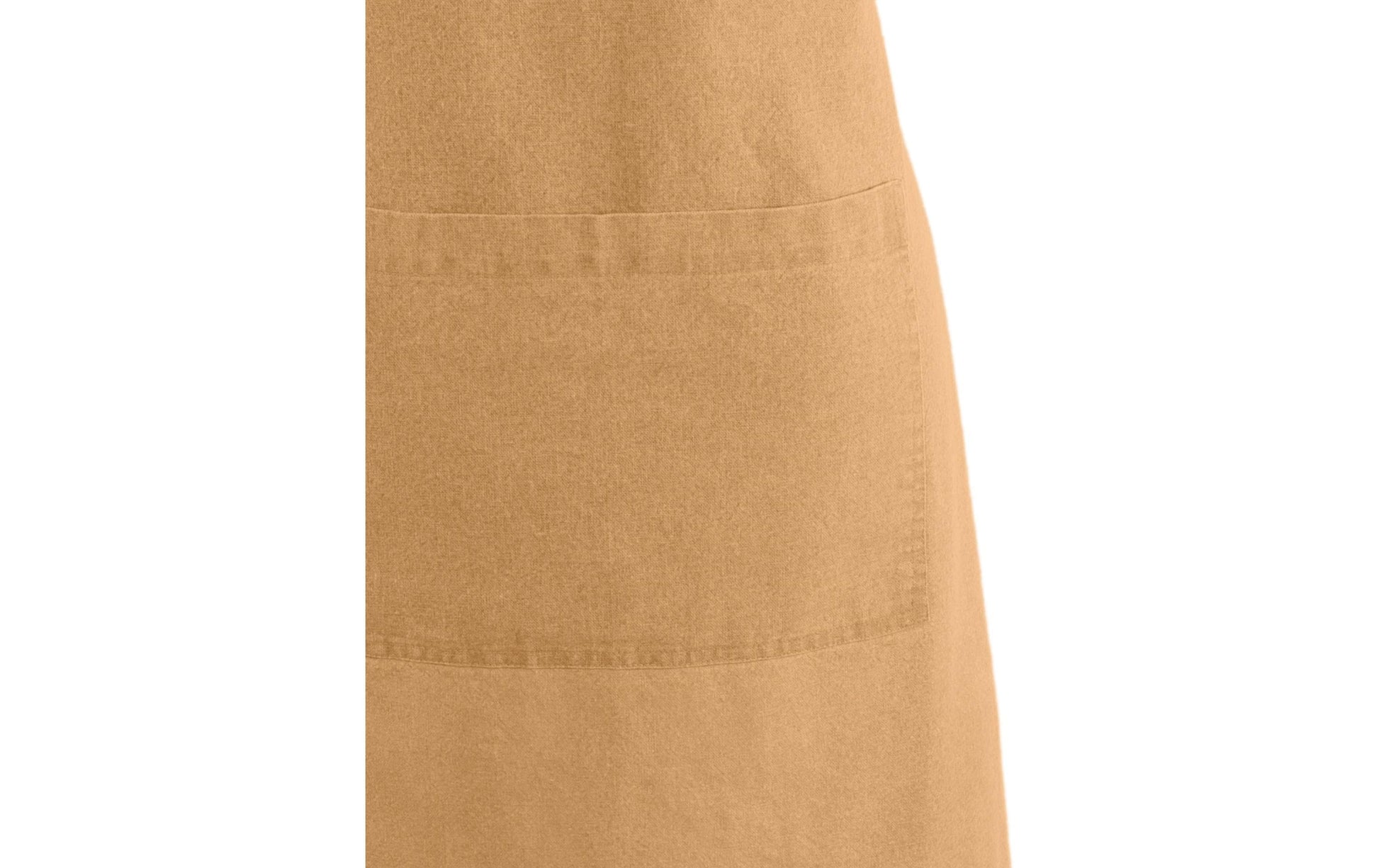 Tiseco Kochschürze Myrna – mit 1 Tasche, maschinenwaschbar – 100% Bio-Baumwolle, Camel – 74 × 85 cm