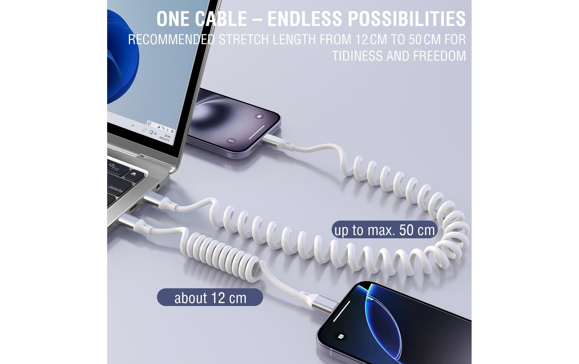 4smarts USB-Kabel, USB-C zu USB-C, 1,35 m, USB 2.0, Lade-/Datenkabel