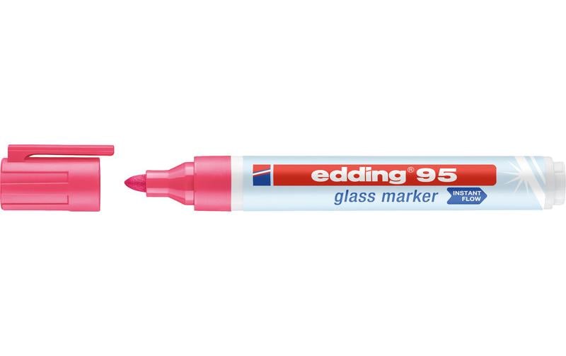 Edding Non-Permanent-Marker Glasboard 95 – Rundspitze 1,5-3 mm – Sortiert – 4er-Set – Trocken abwischbar