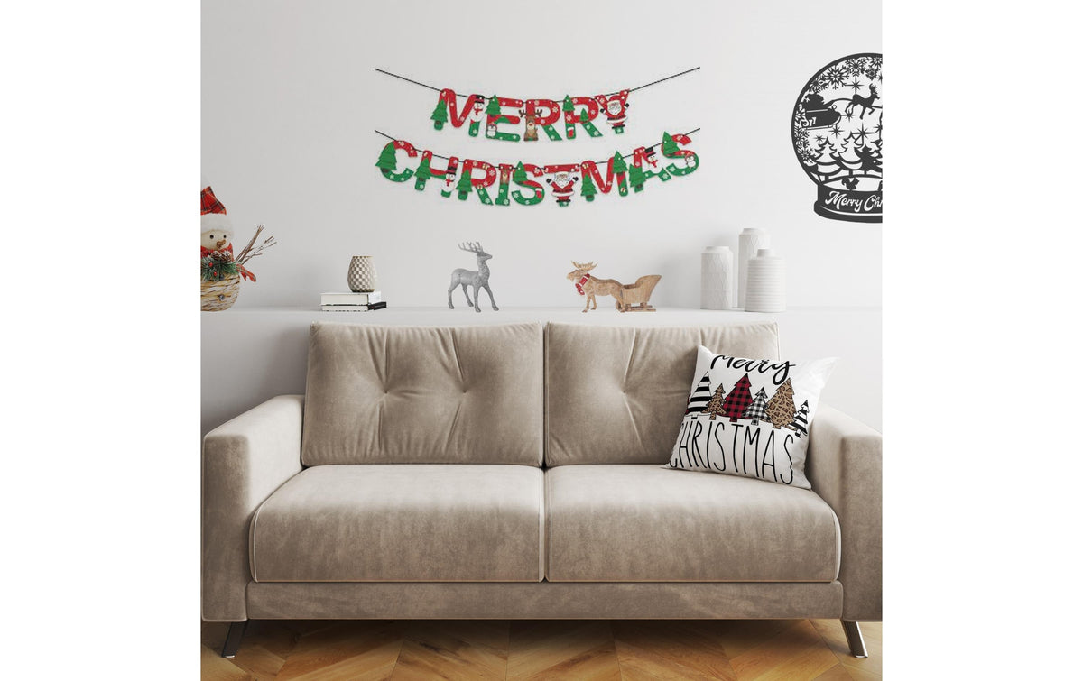 Conceptum Hypnose – Merry XMAS Zierkissen – 43 × 43 cm, Baumwolle/Polyester, Mehrfarbig