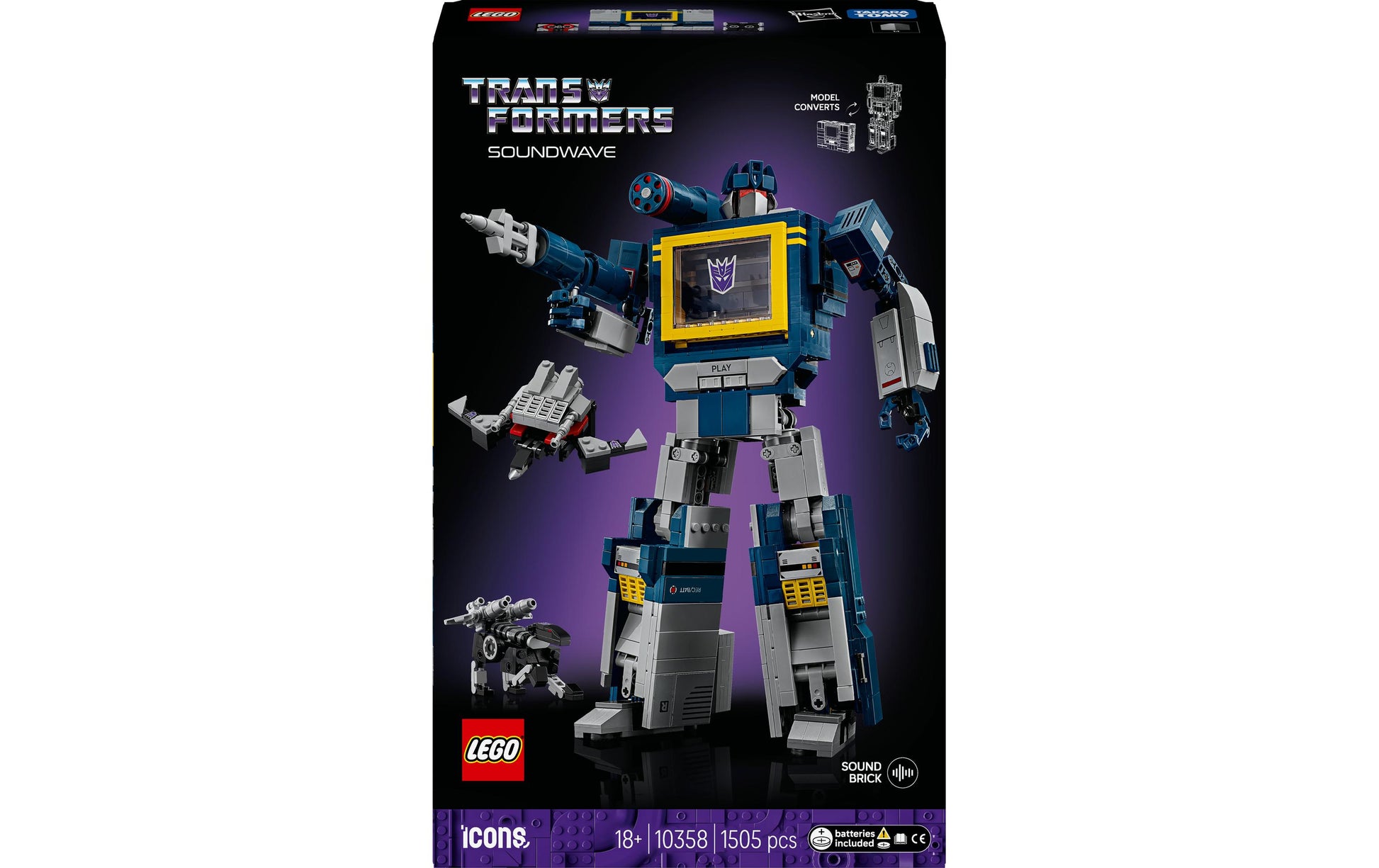 LEGO Icons Soundwave – 1505-teilig – 45,6×8,8×28,2 cm – ab 18 J.