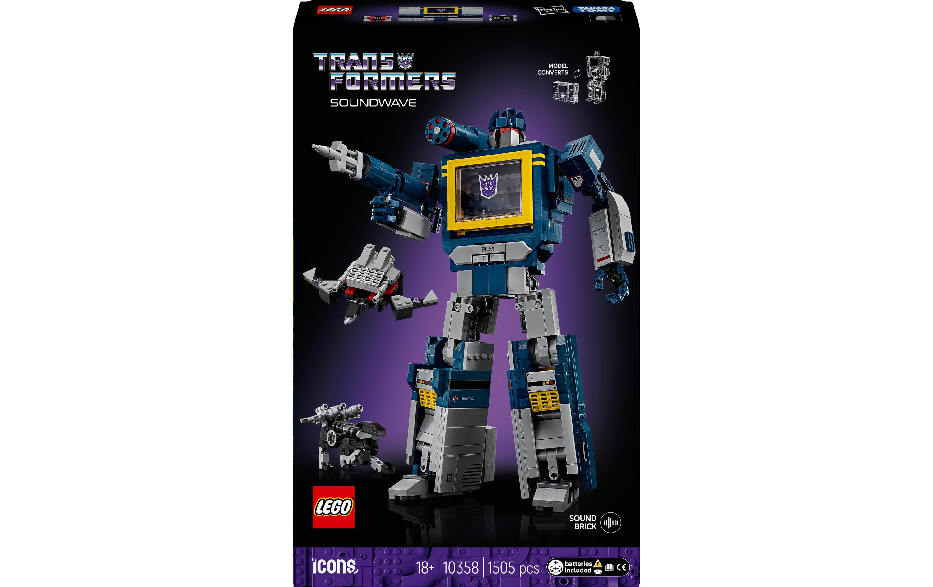 LEGO Icons Soundwave – 1505-teilig – 45,6×8,8×28,2 cm – ab 18 J.