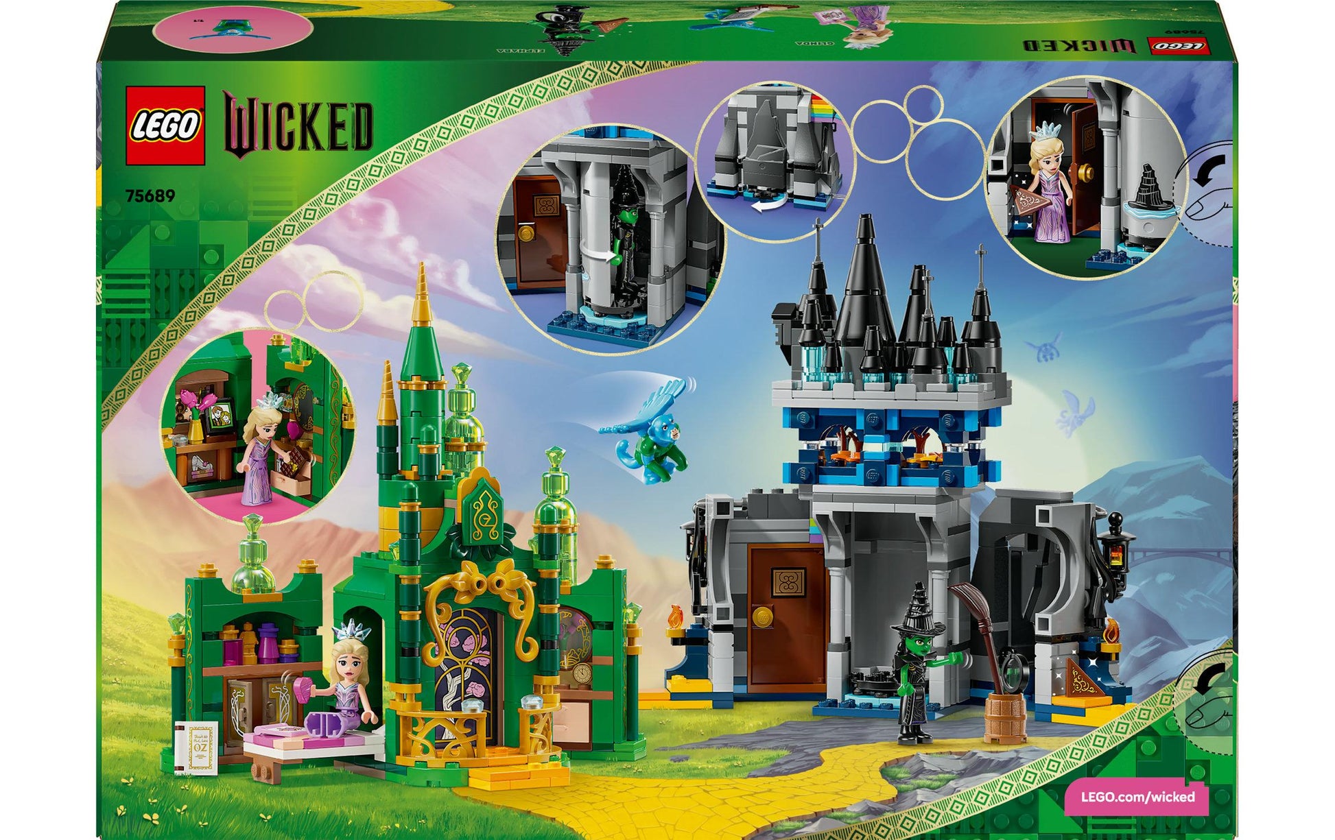 LEGO Smaragdstadt Burg Kiamo Ko Bauset – Wicked – 860-teilig – 26,2×7,05×38,2 cm – ab 9 J.