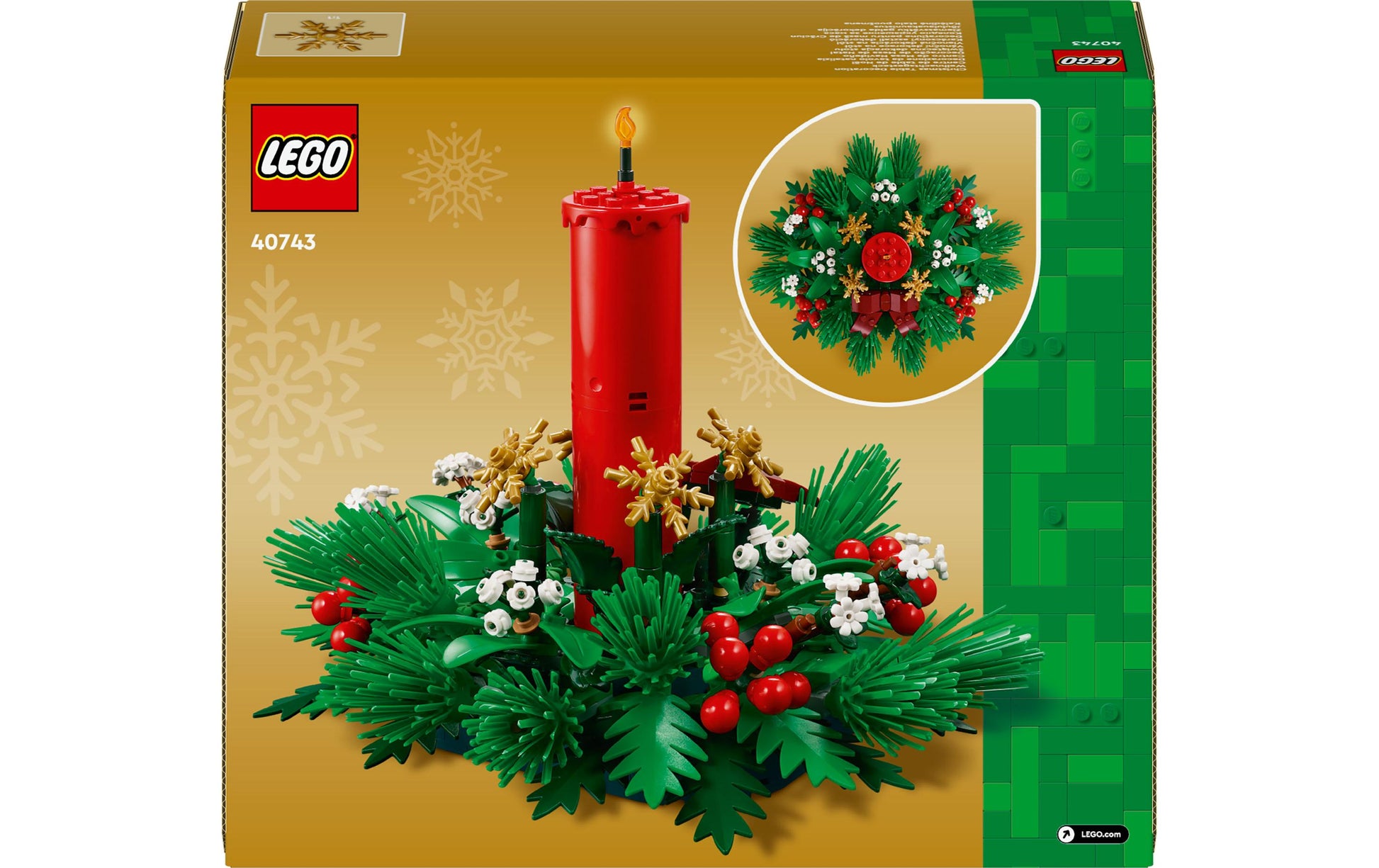 LEGO Seasons and Occasions Weihnachtsgesteck – 433-teilig – 22,2×7,6×26,2 cm – ab 12 J.