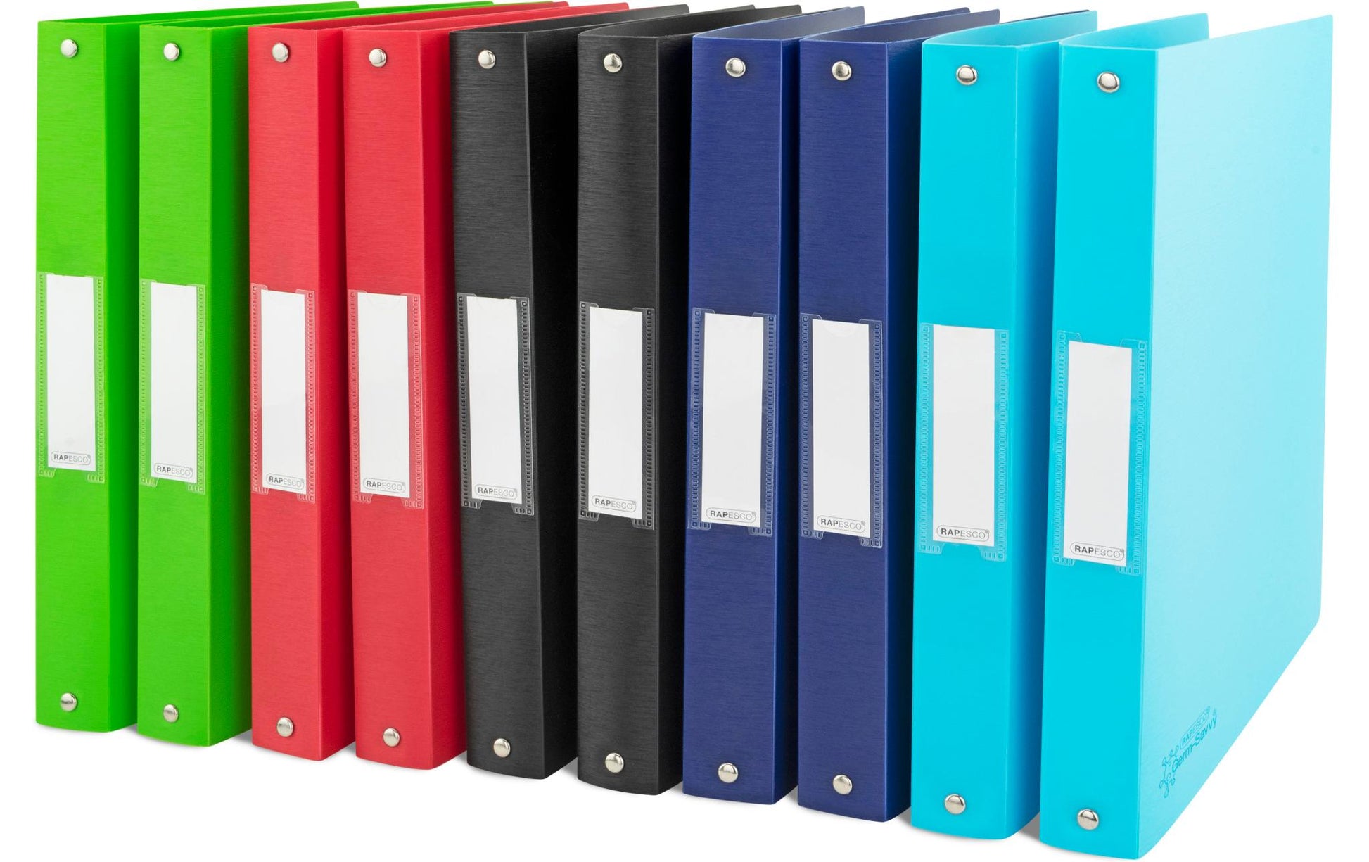 Rapesco Ringbuch – 4-Ring Ø 35 mm – für A4 – Rückenbreite 3,5 cm – mehrfarbig – 10 Stk.