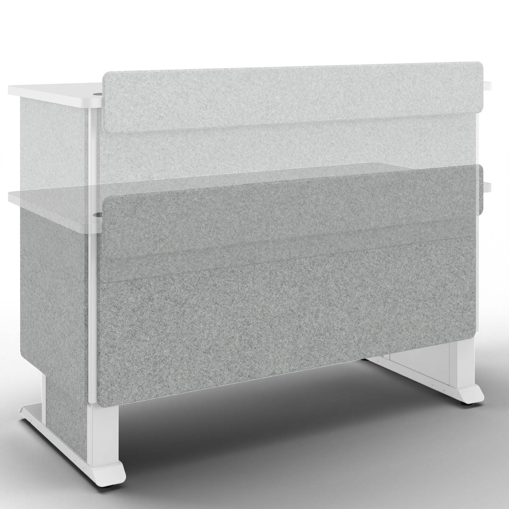 Middle Atlantic Elektrisch höhenverstellbares Rednerpult 71,1–106,7 cm – grau, weiss – FML-72AD8WS-CH