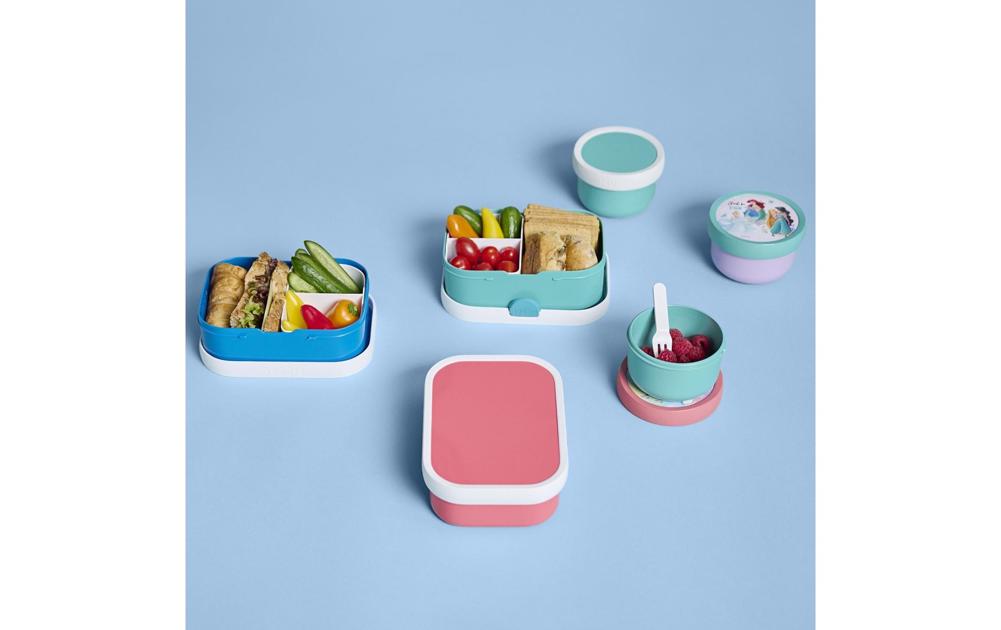 Mepal Lunchbox, Kunststoff, blau, mit Unterteilung, für Kinder