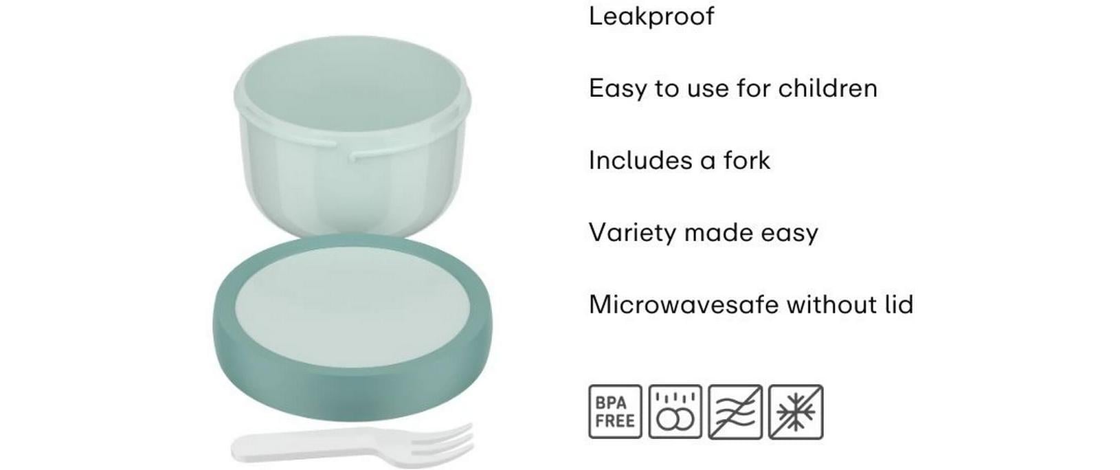 Mepal Lunchbox, Kunststoff, blau, mit Unterteilung, für Kinder