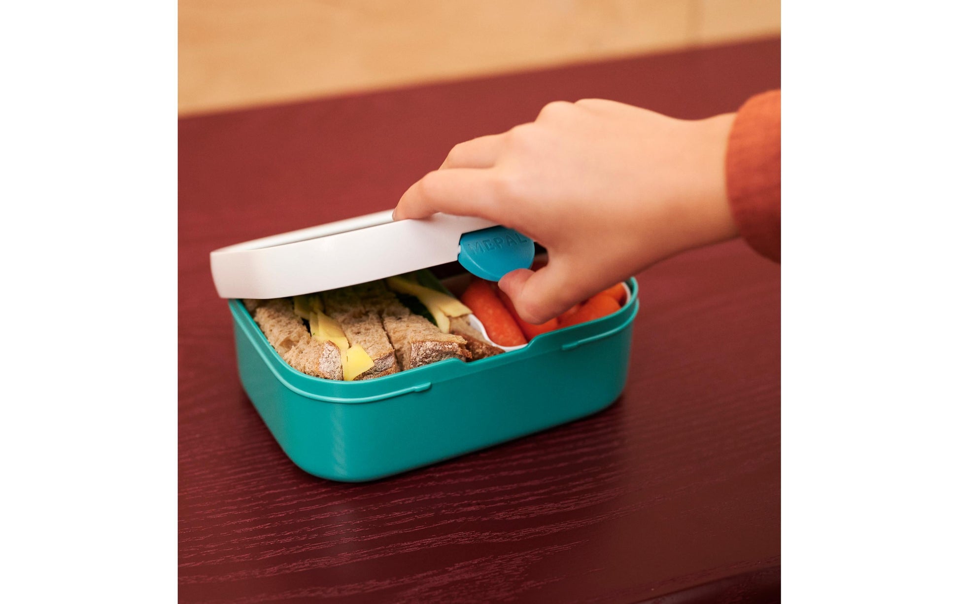 Mepal Lunchbox, Kunststoff, blau, mit Unterteilung, für Kinder