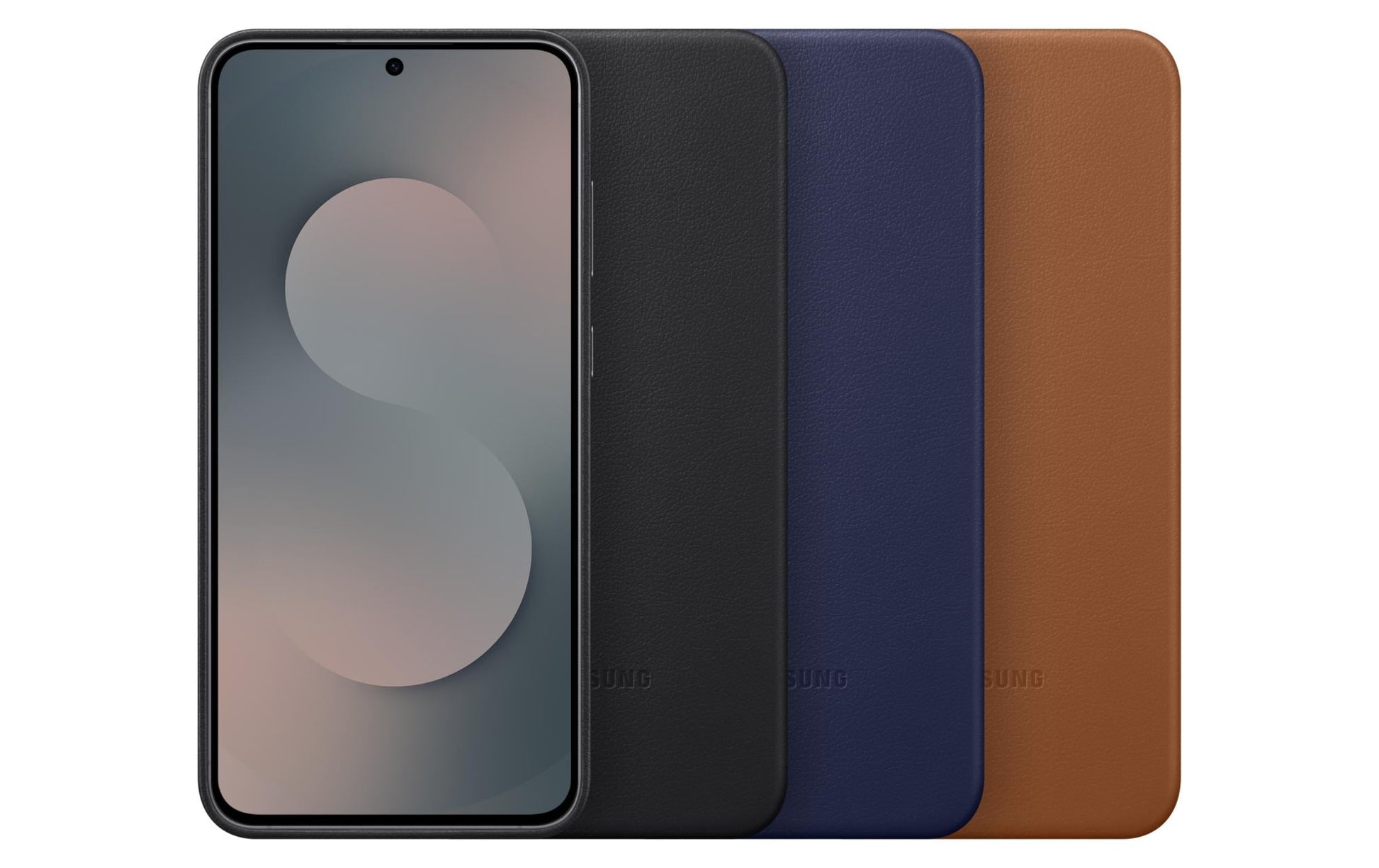 Samsung Backcover Kindsuit – für Samsung Galaxy S25 FE – dunkelblau – Kunstleder