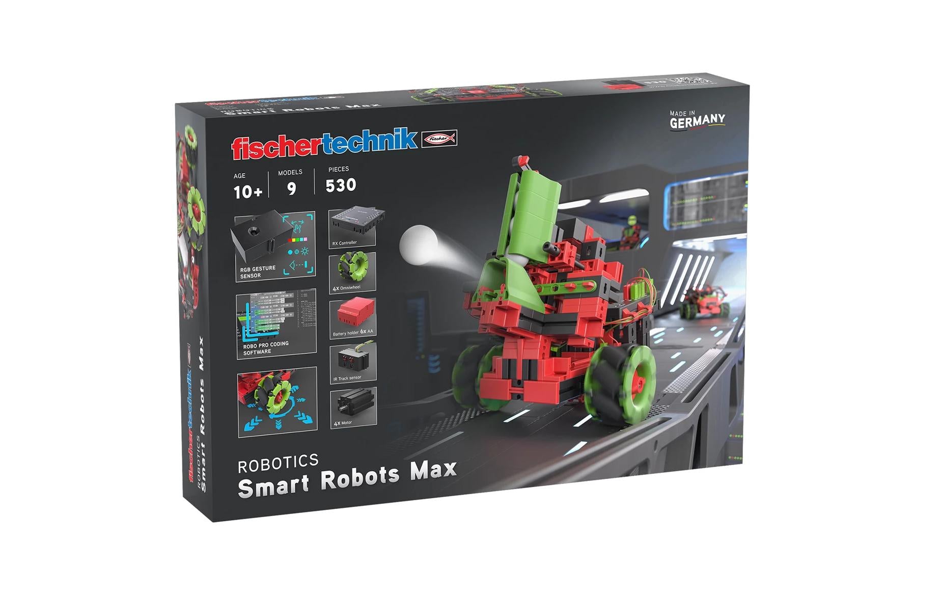 fischertechnik Experimentier-Bausatz – Smart Robots Max, 530 Teile, ab 10 Jahren, Mehrsprachig