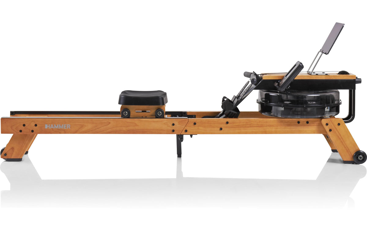 HAMMER Rudergerät Aqua Fold, Wasserwiderstand, 120 kg – Braun, Walnuss