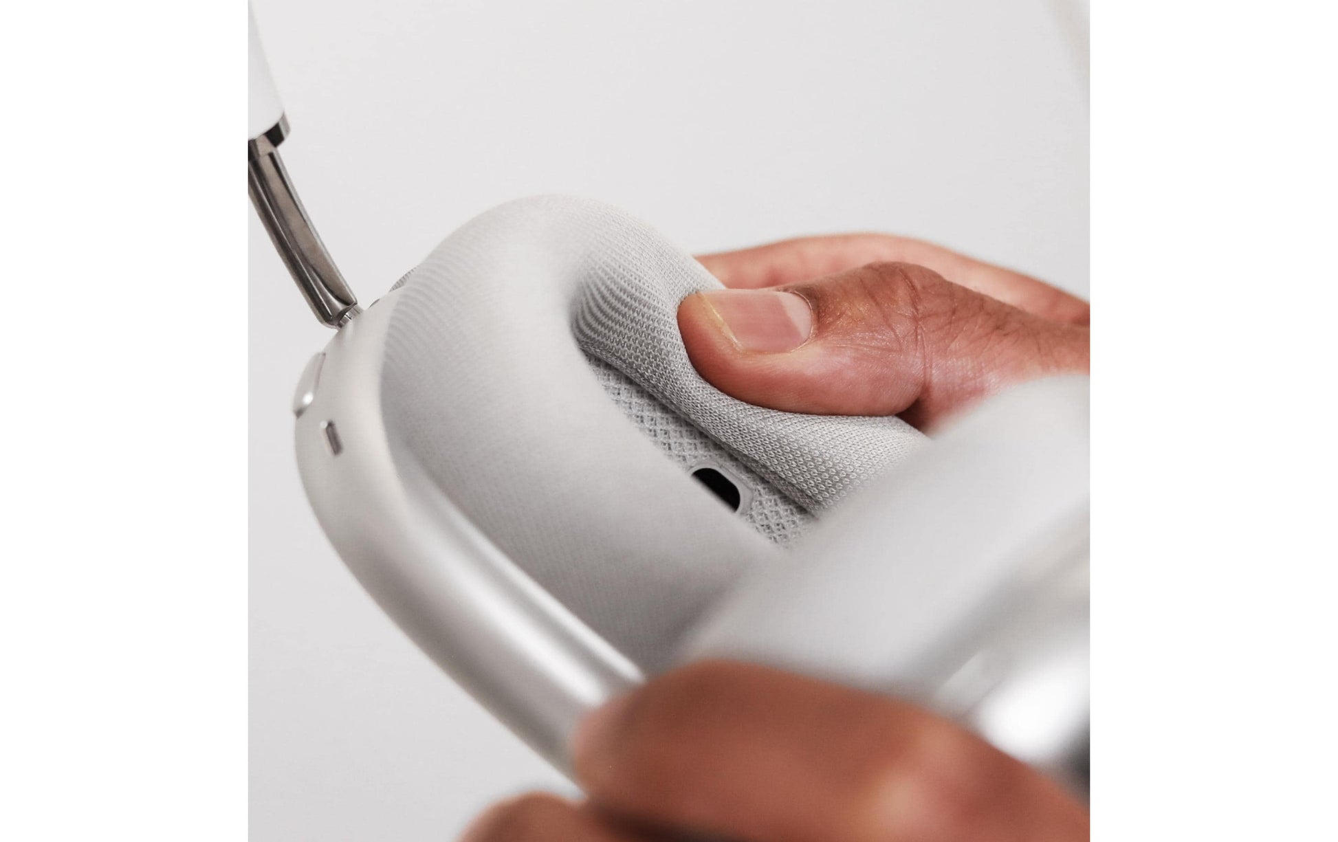 Vonmählen Ohrpolster (Stoff/Schaum), Hellgrau, für AirPods Max