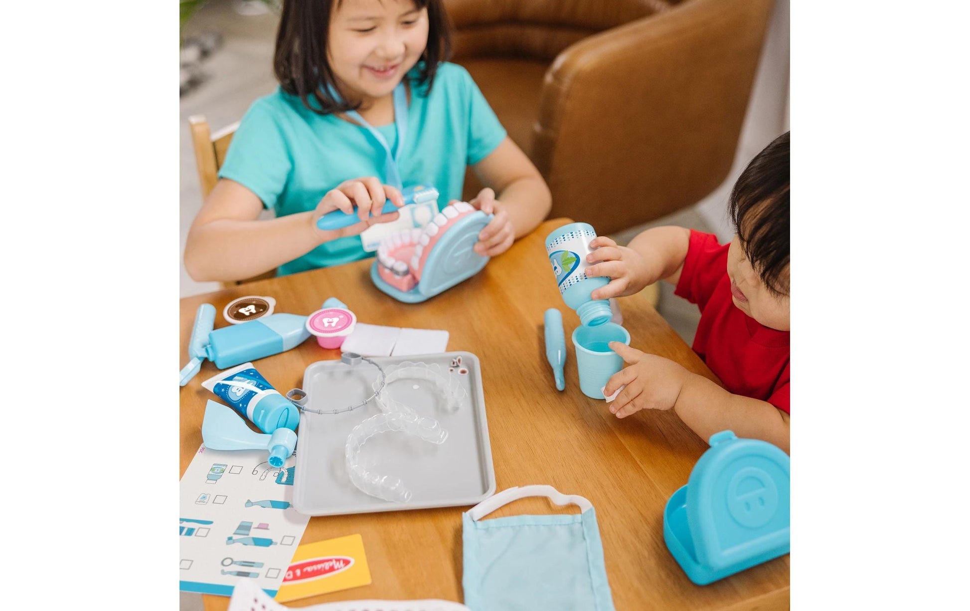 Spin Master Melissa & Doug Zahnarzt-Spielset – 34,3×26,7×8,6 cm – ab 3 Jahren – blau