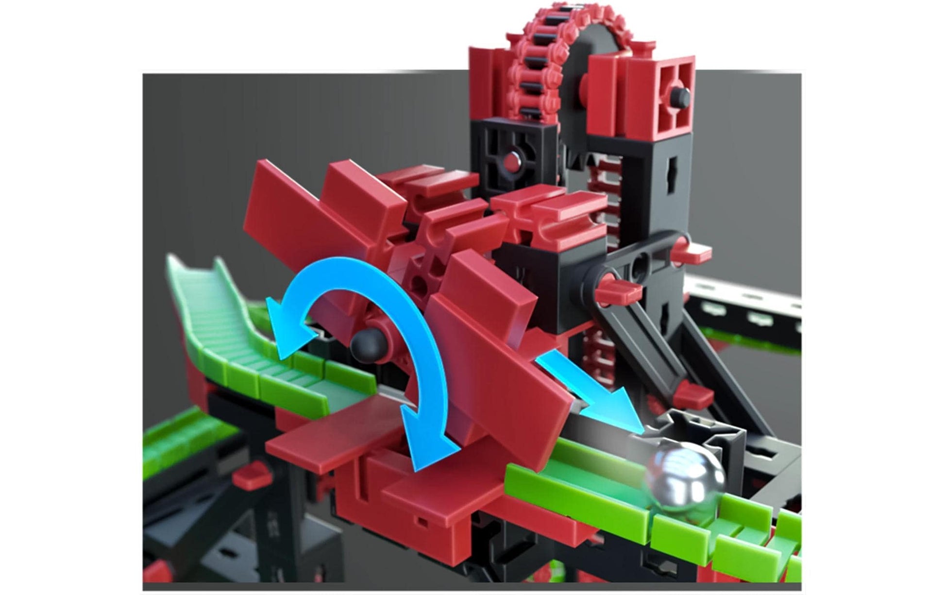 fischertechnik Dynamic L2 Kugelbahn – 778-teilig, inkl. 8 Murmeln – ab 9 J. – Kunststoff, mehrfarbig