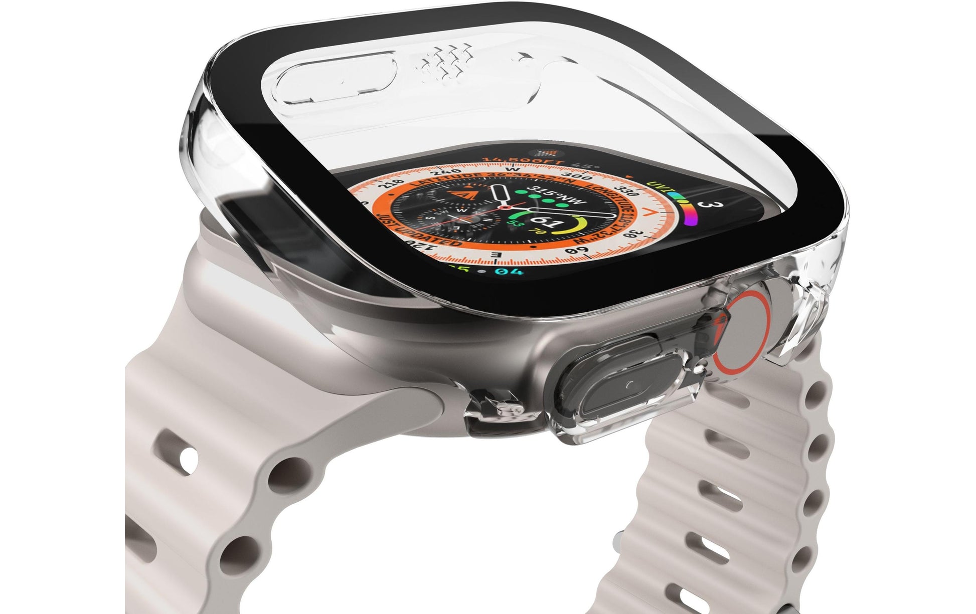 Vonmählen Thin Case 49 mm – Transparent, für Apple Watch Ultra 1/2