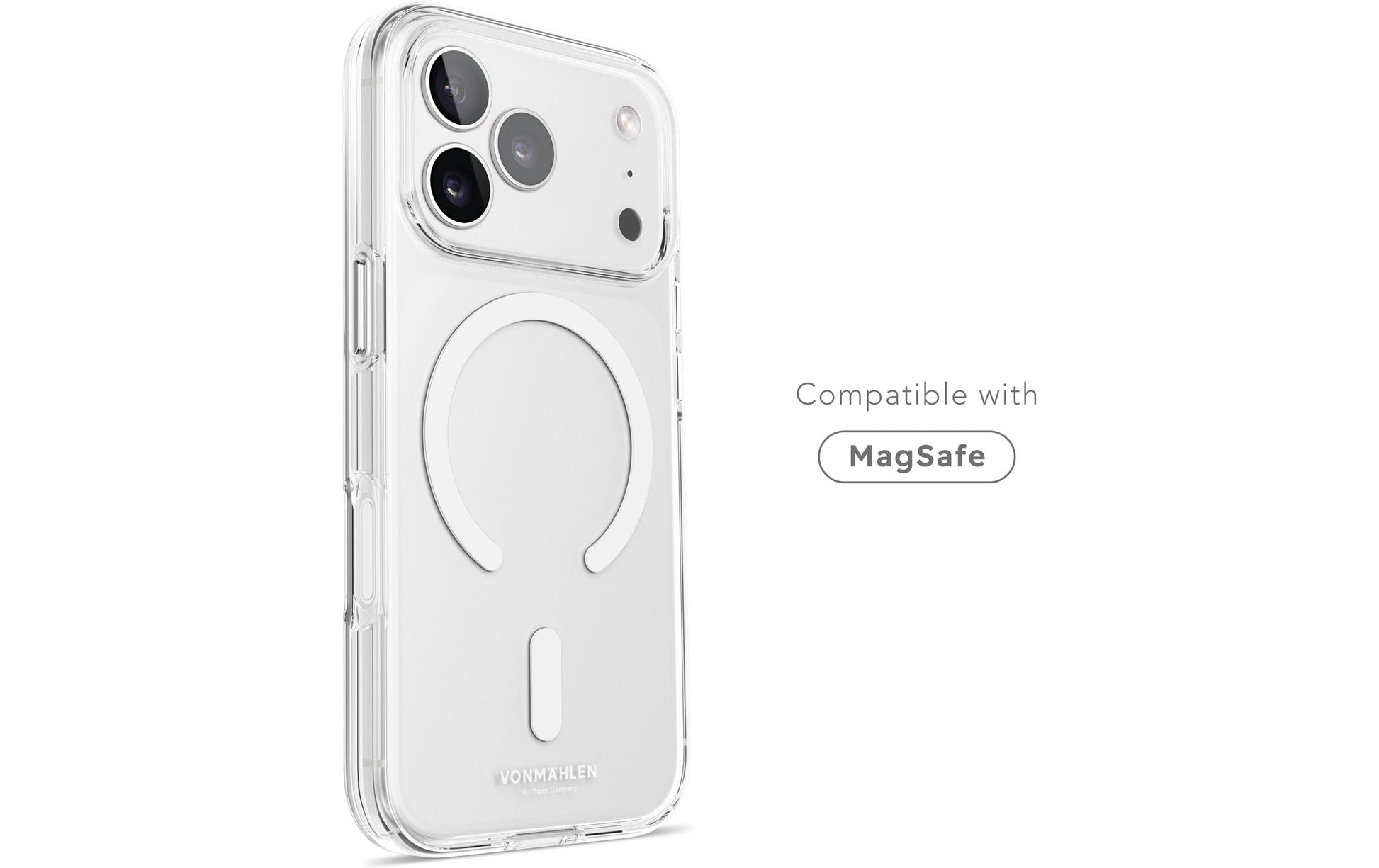 Vonmählen Backcover – für Apple iPhone 17 Pro – transparent/weiss – PC – MagSafe-kompatibel