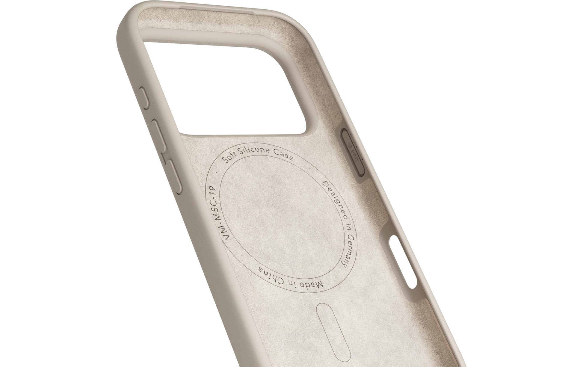 Vonmählen Backcover – für Apple iPhone 17 Pro – beige – Silikon – MagSafe-kompatibel