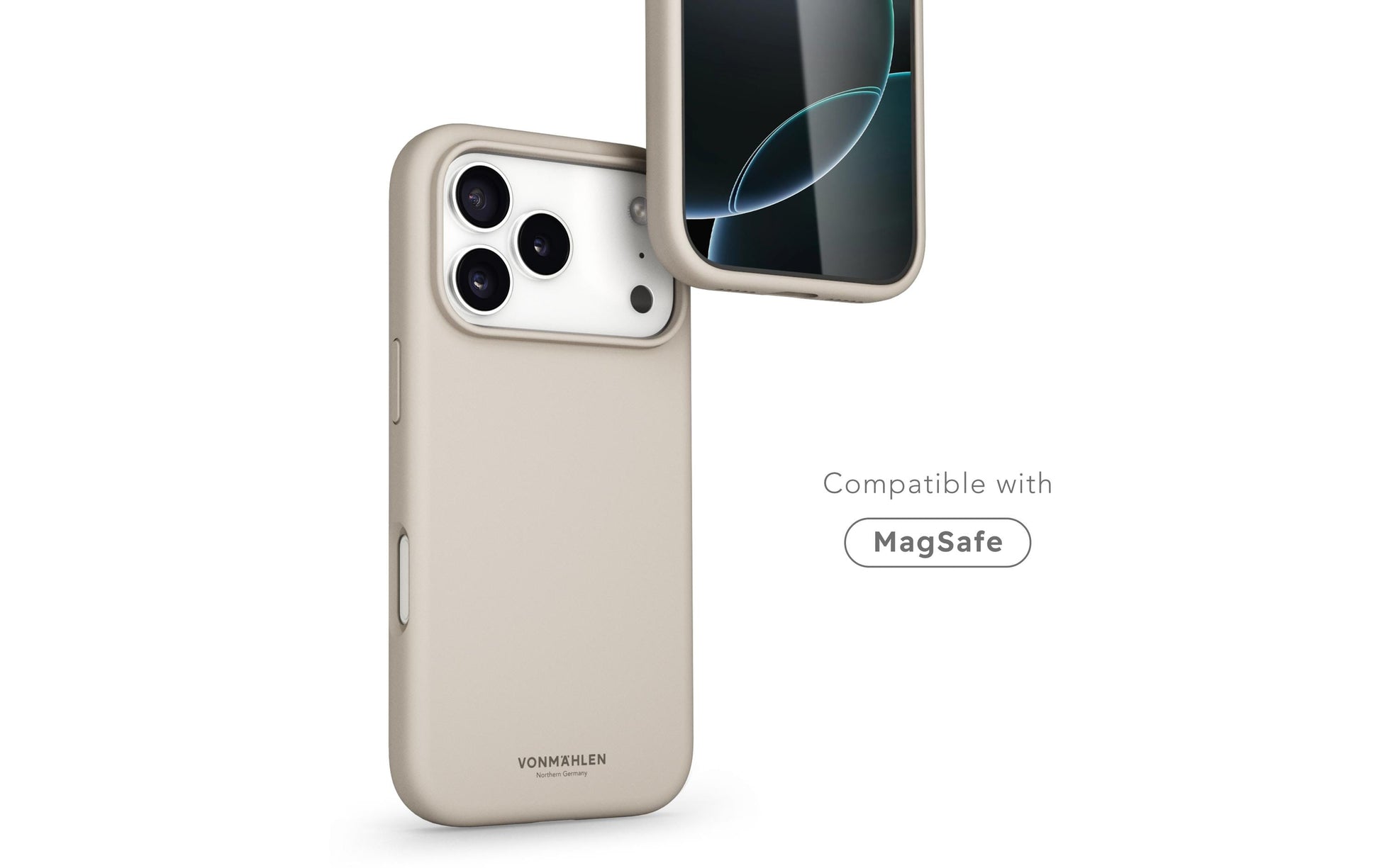 Vonmählen Backcover – für Apple iPhone 17 Pro – beige – Silikon – MagSafe-kompatibel