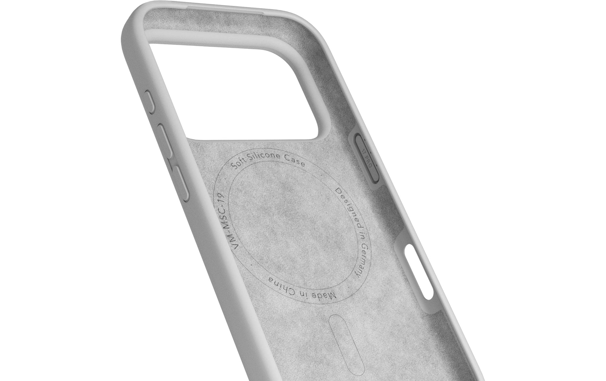 Vonmählen Backcover – für Apple iPhone 17 Pro Max – hellgrau – Silikon, MagSafe-kompatibel
